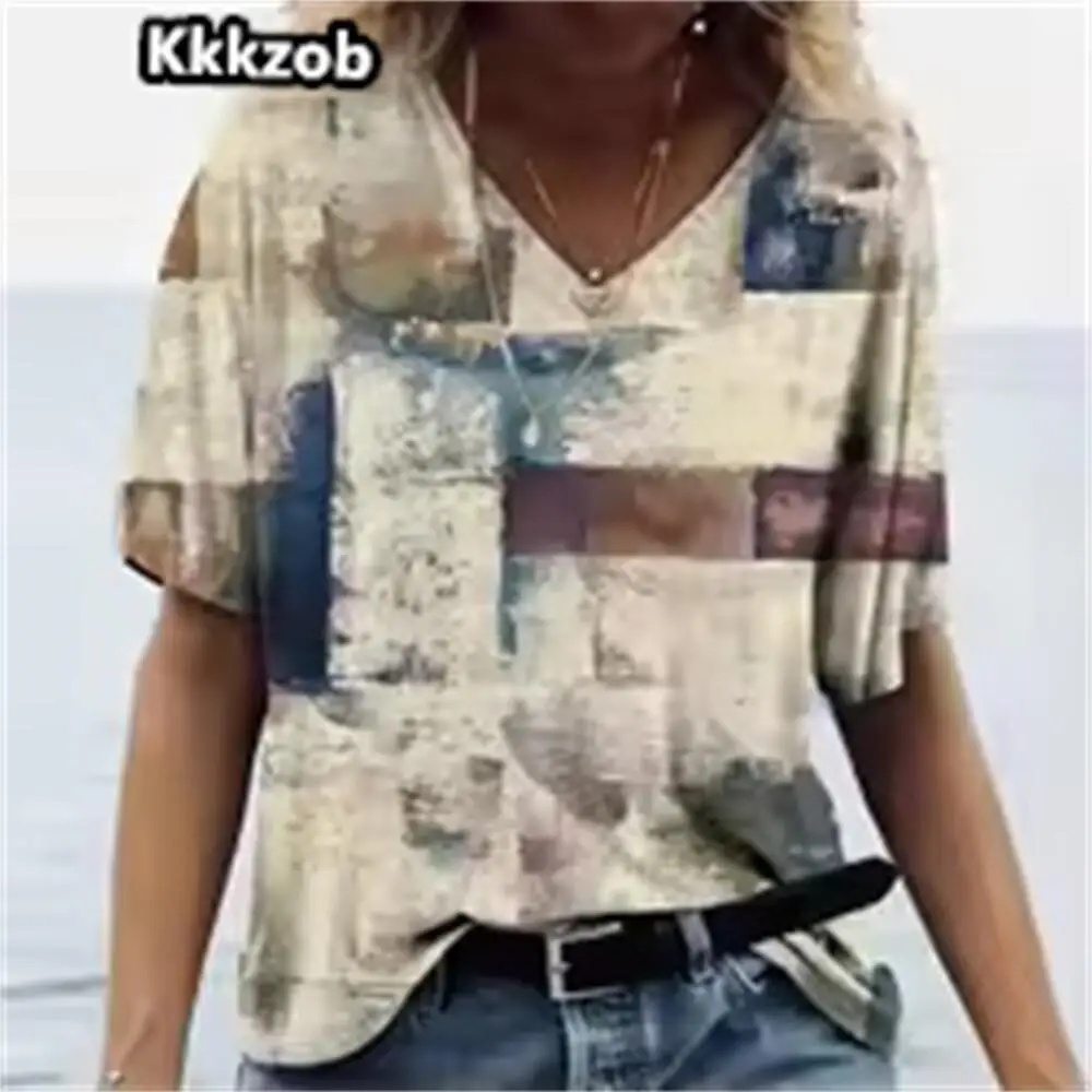 Vintage Plaid Print Women's T-Shirt 2025 Hot Blouse Summer V-Neck Casual Short Sleeve Tees Female Oversized Tops Daily Clothing
Vintage Plaid Print Women's T-Shirt 2025 Hot Blouse Summer V-Neck Casual Short Sleeve Tees Female Oversized Tops Daily Clothing