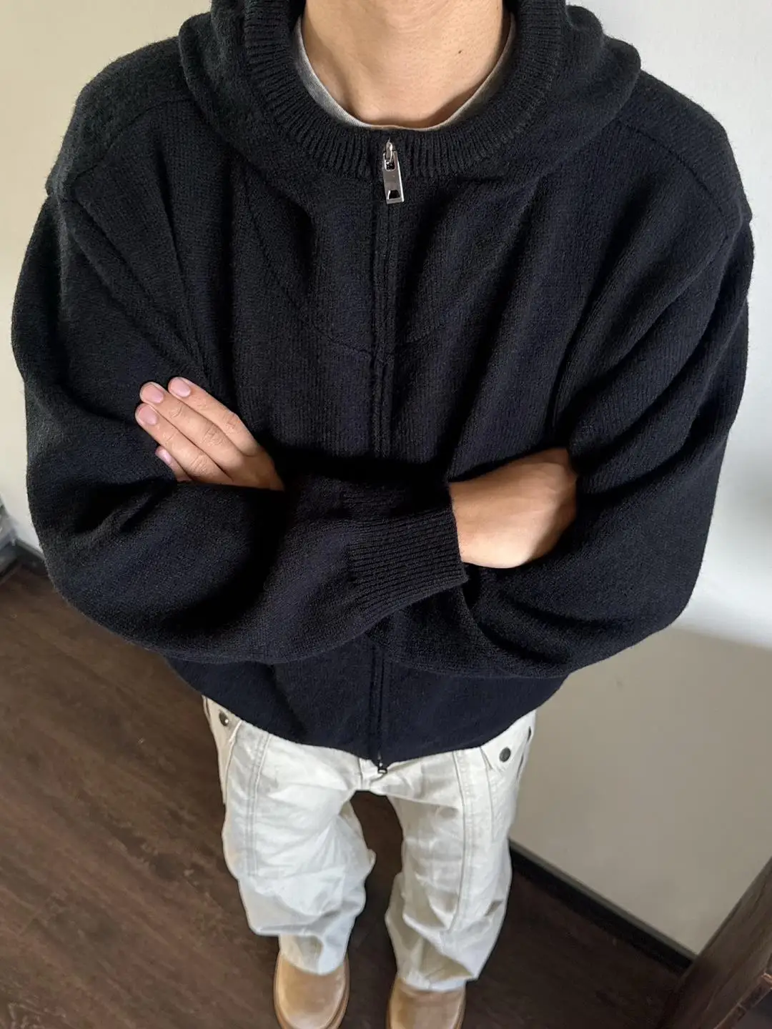 Вязаный свитер с капюшоном и высоким воротником в американском стиле ретро, повседневный свитер Cleanfit Lazy Sle ex, универсальная модная уличная одежда
Вязаный свитер с капюшоном и высоким воротником в американском стиле ретро, повседневный свитер Cleanfit Lazy Sle ex, универсальная модная уличная одежда