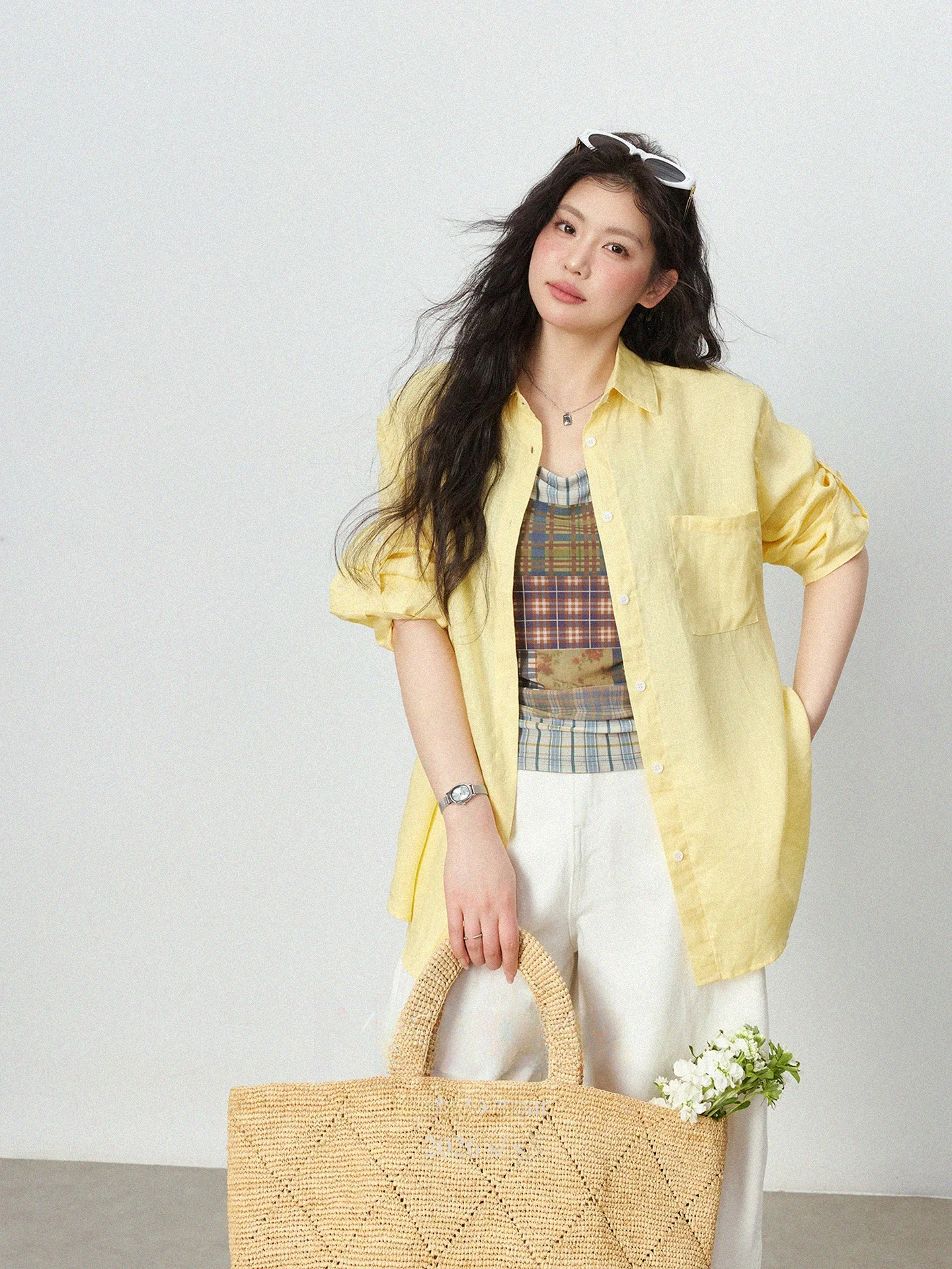 plus Size Women's Casual Style Loose Fit Breathable Cotton Linen Collared Yellow Shirt Slimming Color Top for plus Size
plus Size Women's Casual Style Loose Fit Breathable Cotton Linen Collared Yellow Shirt Slimming Color Top for plus Size