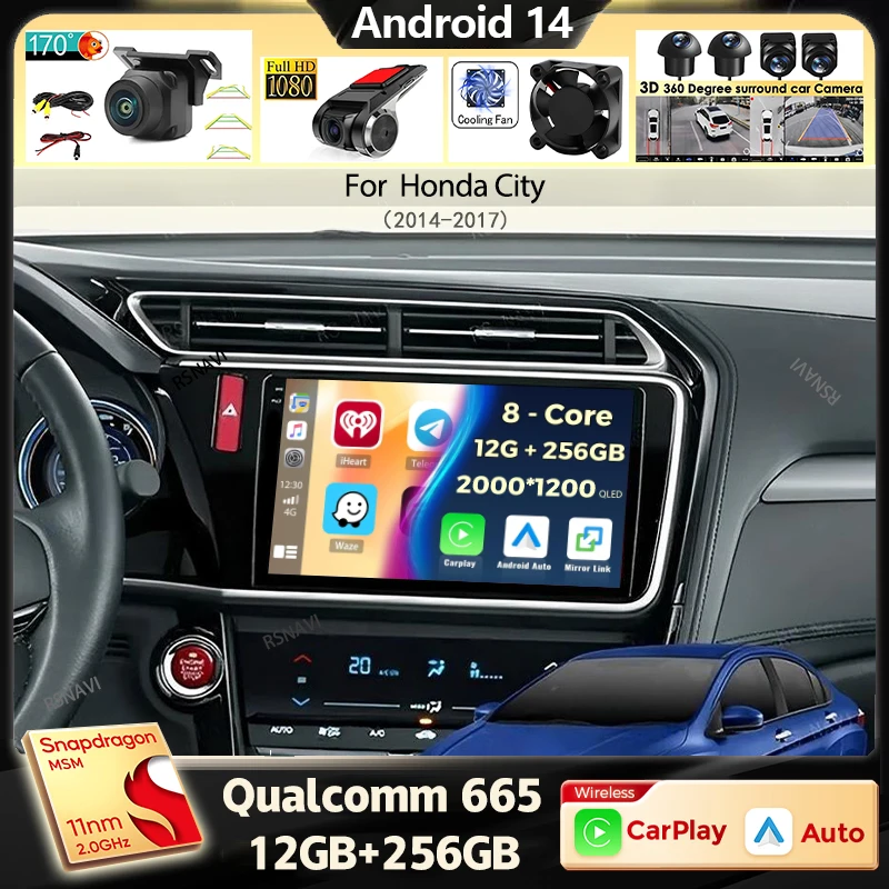 Android 14 wireless Carplay Auto Car Radio For Honda City LHD 2014 - 2017 Navigation GPS Multimedia Player Stereo Video wifi+4G
Android 14 wireless Carplay Auto Car Radio For Honda City LHD 2014 - 2017 Navigation GPS Multimedia Player Stereo Video wifi+4G