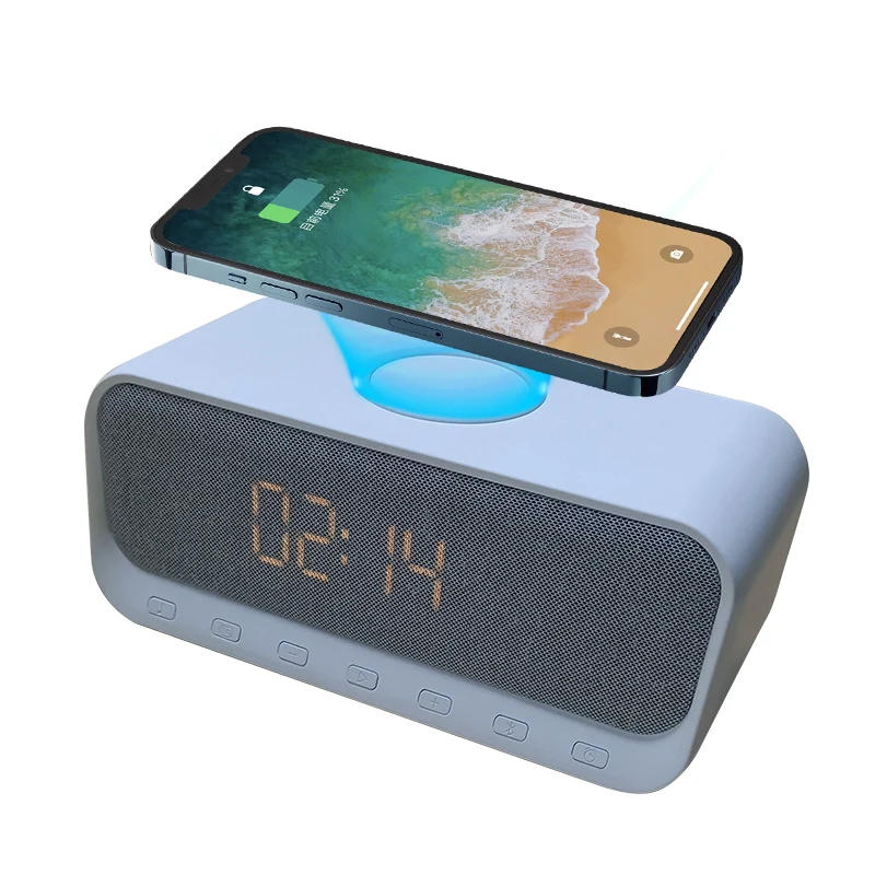 Digital Alarm Clock With Bluetooth Speaker Wireless Charger 15W Fast Charging With FM Radio Wireless Charging
Digital Alarm Clock With Bluetooth Speaker Wireless Charger 15W Fast Charging With FM Radio Wireless Charging