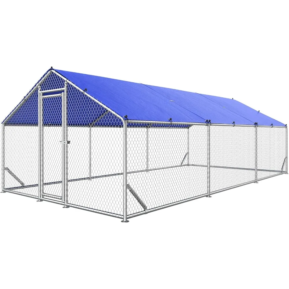 Large Metal Chicken Coop Run for 30 Chickens/Ducks, Chicken Runs for Yard with Waterproof Cover, Chicken Enclosure
Large Metal Chicken Coop Run for 30 Chickens/Ducks, Chicken Runs for Yard with Waterproof Cover, Chicken Enclosure