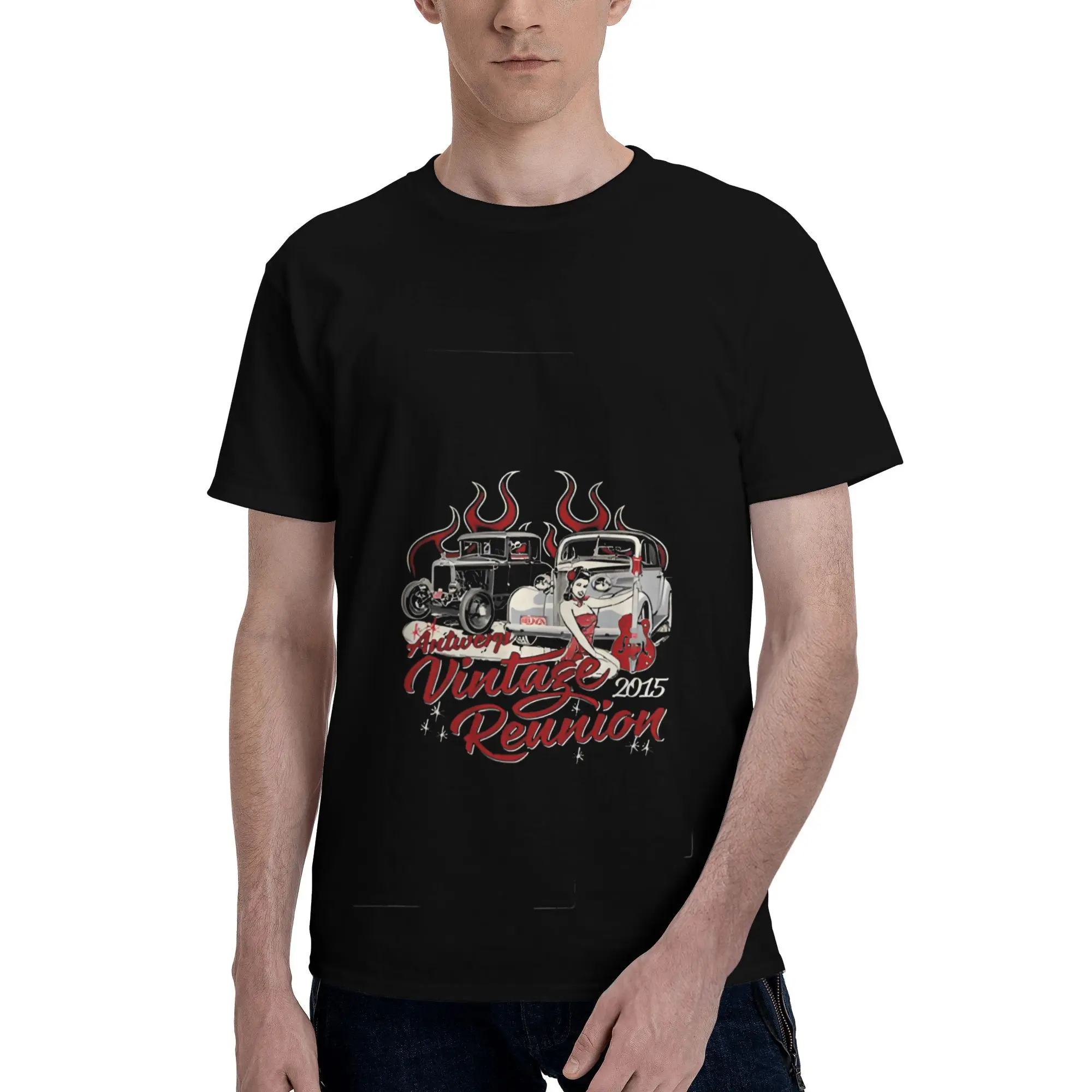 Men's Casual Cotton Short Sleeve T-Shirt with Graphic Print
Men's Casual Cotton Short Sleeve T-Shirt with Graphic Print