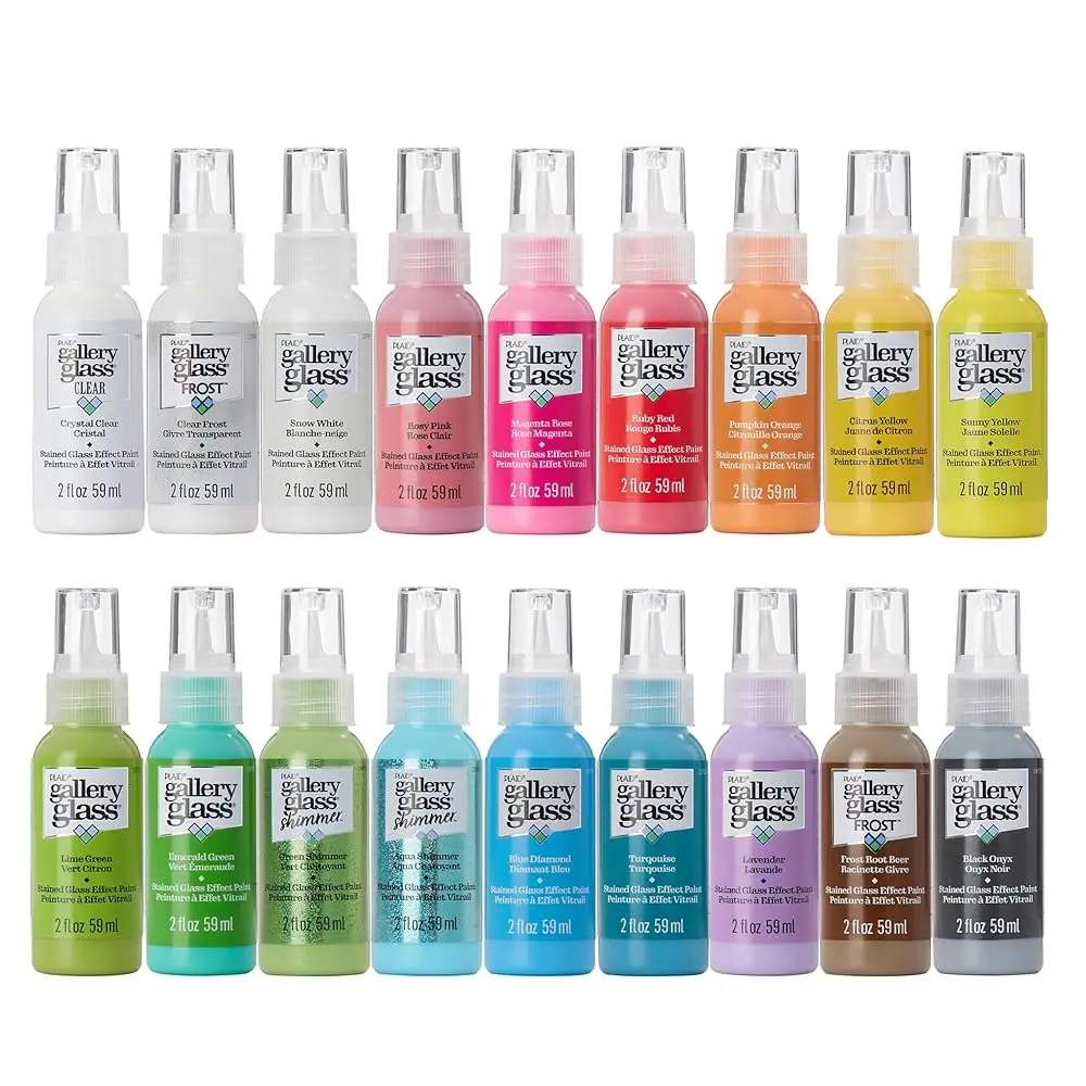 Window Acrylic Craft Paint Set Formulated To Be , Perfect For Beginners And Artists, Eighteen Bottles, 2 Ounce, Assorted Colors
Window Acrylic Craft Paint Set Formulated To Be , Perfect For Beginners And Artists, Eighteen Bottles, 2 Ounce, Assorted Colors