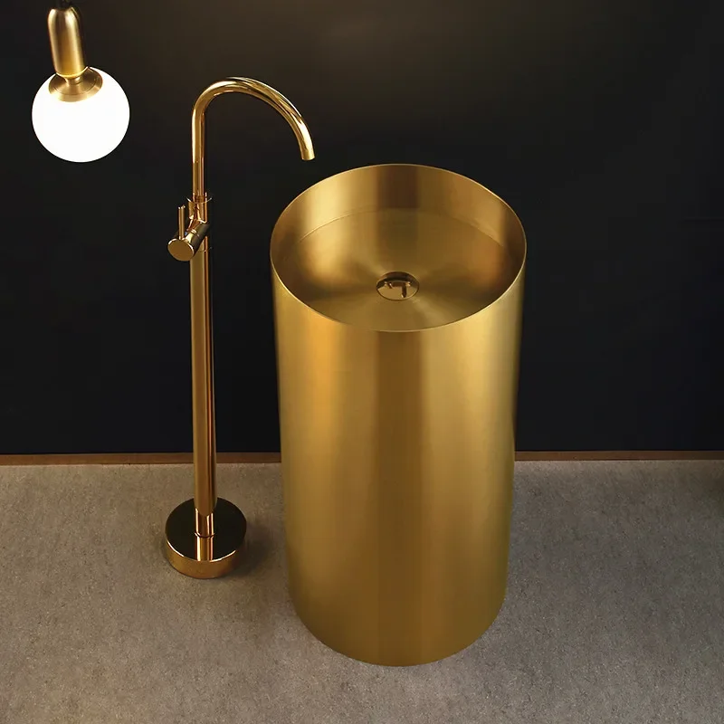 Stainless Steel Round Integrated Floor Column Type Washbasin Sink Hotel Column Washbasin 80x40cm
Stainless Steel Round Integrated Floor Column Type Washbasin Sink Hotel Column Washbasin 80x40cm