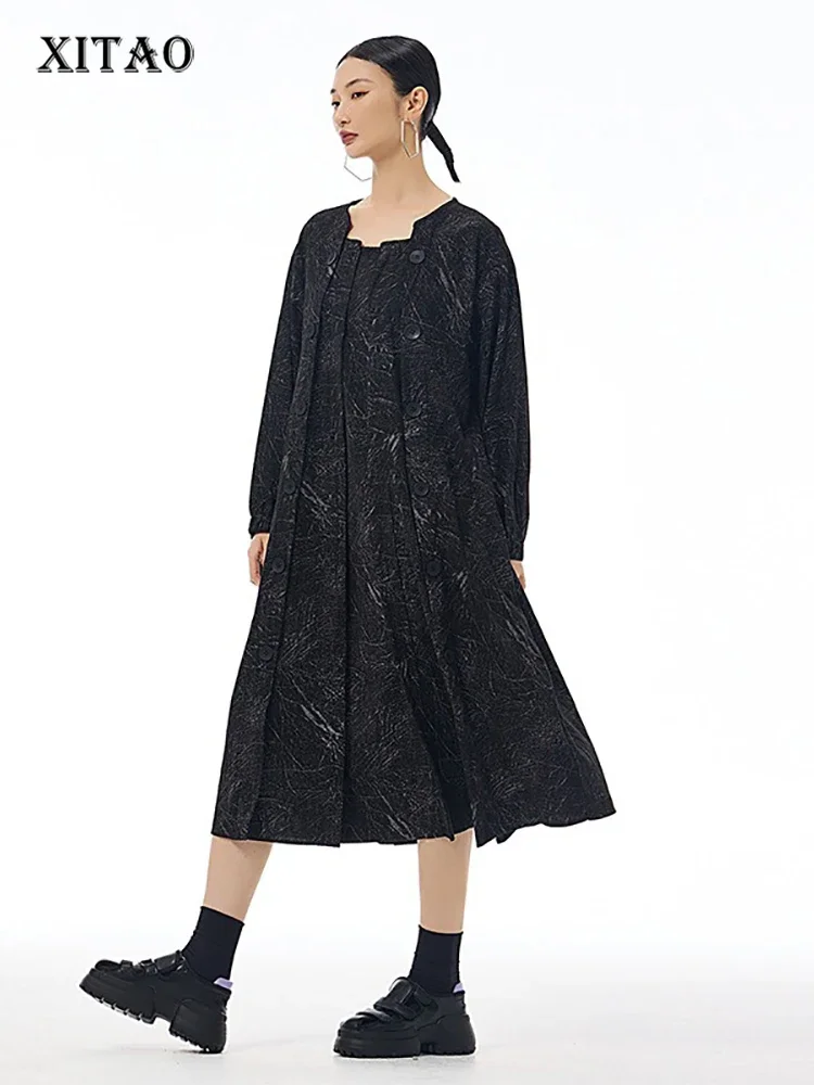 XITAO Temperament Long Sleeve Patchwork Dress Casual Loose Retro A-line Slimming New Female Pullover Mid Calf Dresses LJ1073
XITAO Temperament Long Sleeve Patchwork Dress Casual Loose Retro A-line Slimming New Female Pullover Mid Calf Dresses LJ1073