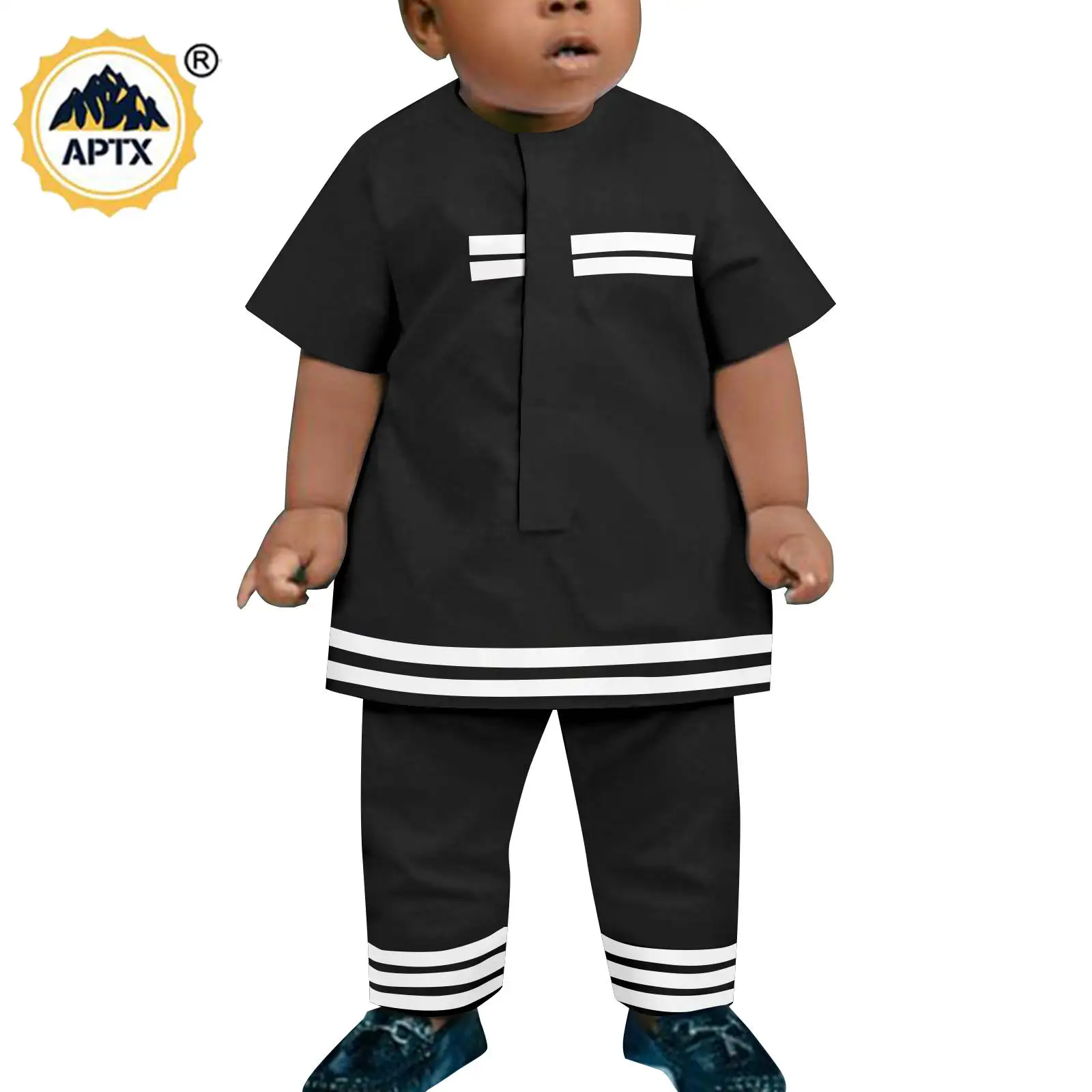 African Boy Clothes Dashiki Short Sleeve Striped Top and Pant Sets Children Suits Kid Outfits Bazin Riche 2 Pieces Sets Y234020
African Boy Clothes Dashiki Short Sleeve Striped Top and Pant Sets Children Suits Kid Outfits Bazin Riche 2 Pieces Sets Y234020