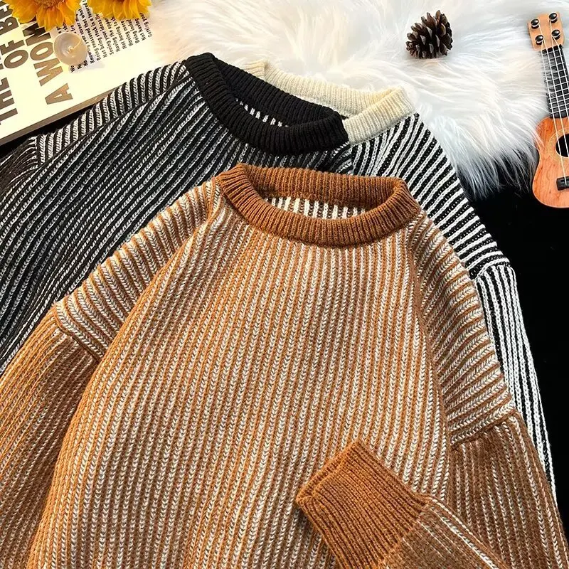 Мужской вязаный свитер Laid-ba: теплый, повседневный, свободного кроя, длинный рукав, для зимы
Мужской вязаный свитер Laid-ba: теплый, повседневный, свободного кроя, длинный рукав, для зимы