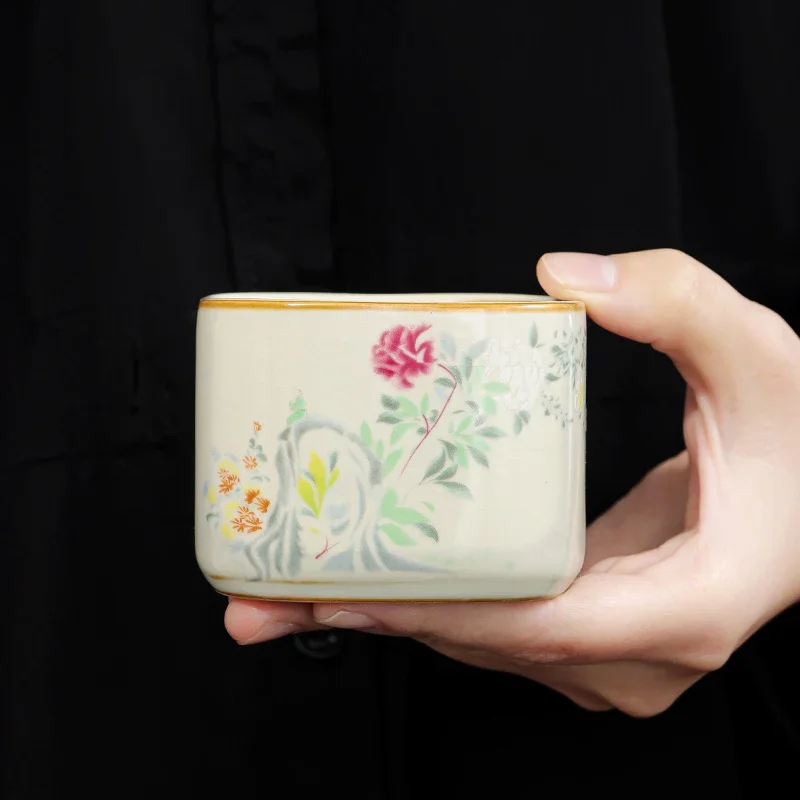 120ml Flowers And Plants Ru Kiln Master Cup Household Square Tea Cup Tea Bowl Smelling Cup Kung Fu Tea Set Supplies Teaware
120ml Flowers And Plants Ru Kiln Master Cup Household Square Tea Cup Tea Bowl Smelling Cup Kung Fu Tea Set Supplies Teaware