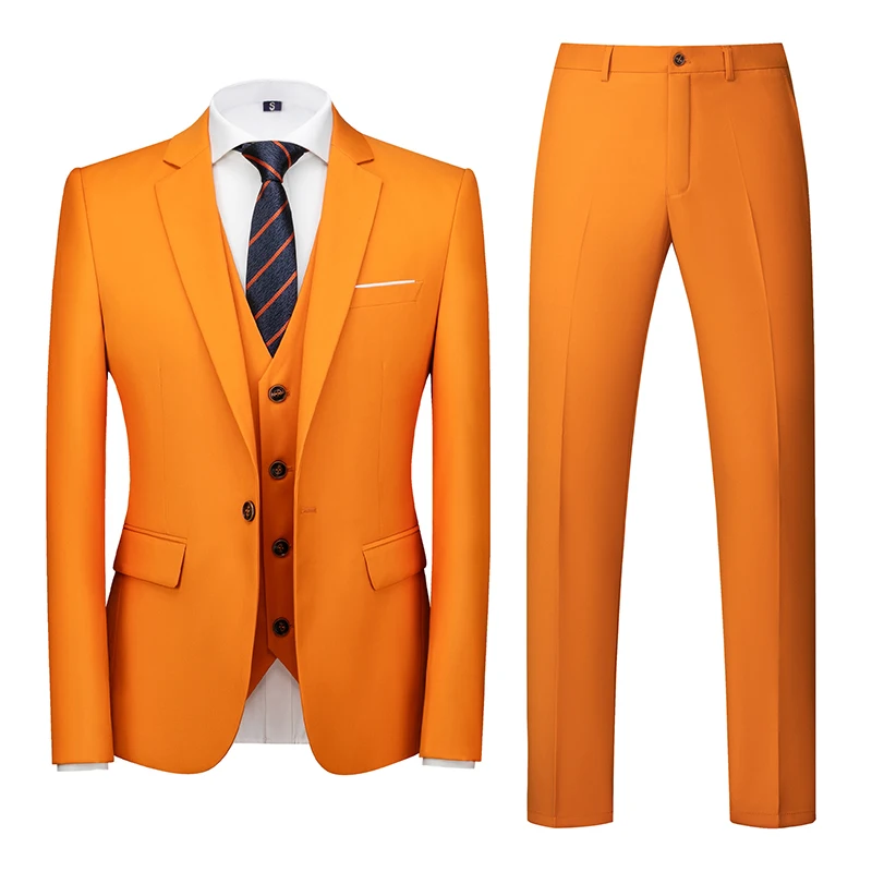 ( Blazer + Vest + Pants ) High-end Solid Color Business Wedding Suit 3 Pieces Formal Men Slim Fit Prom Party Suit Groom Tuxedos
( Blazer + Vest + Pants ) High-end Solid Color Business Wedding Suit 3 Pieces Formal Men Slim Fit Prom Party Suit Groom Tuxedos