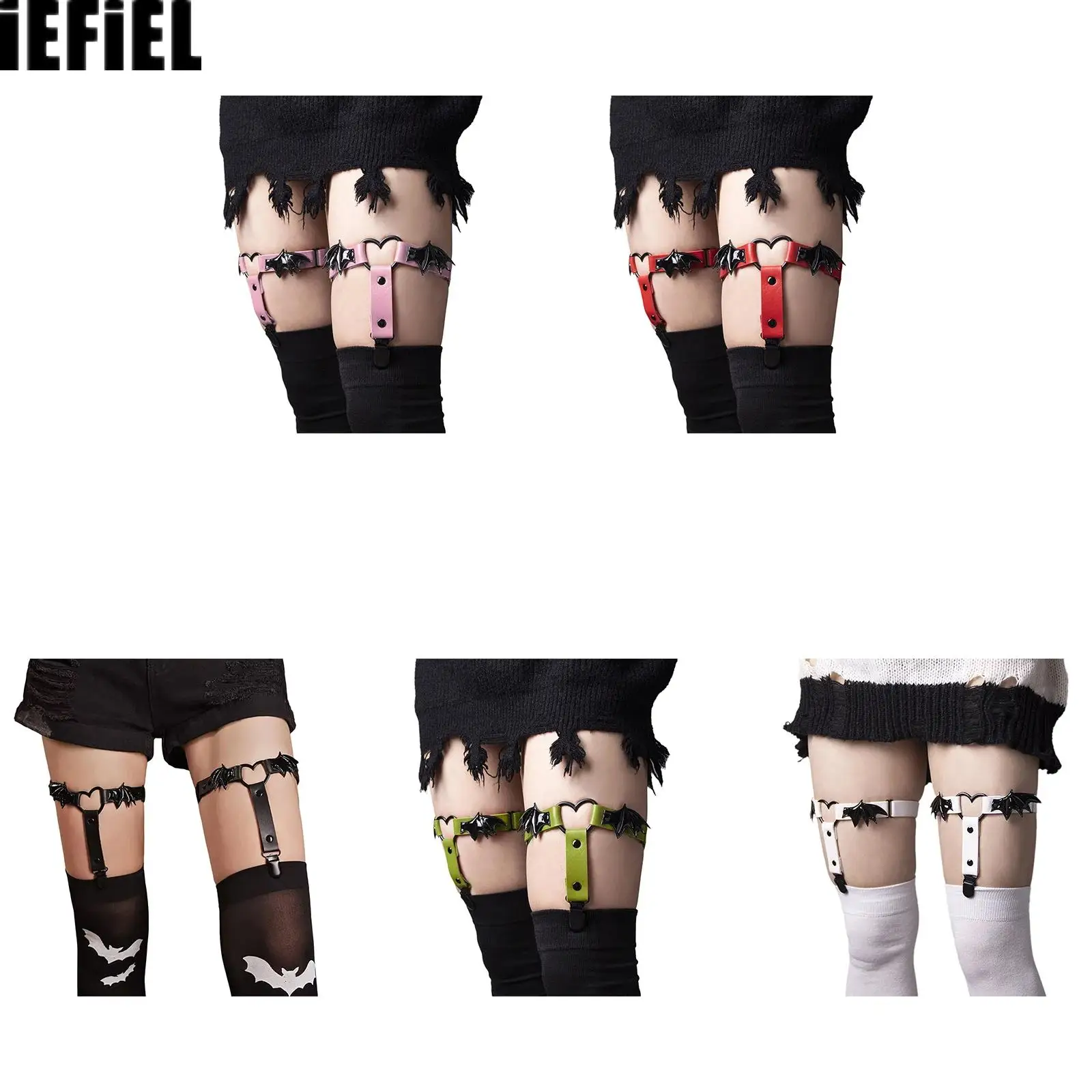 Womens Elastic Adjustable Leather Garter Gothic Punk Thigh Belt Suspender Bat Heart Leg Thigh Harness Garter Costumes
Womens Elastic Adjustable Leather Garter Gothic Punk Thigh Belt Suspender Bat Heart Leg Thigh Harness Garter Costumes