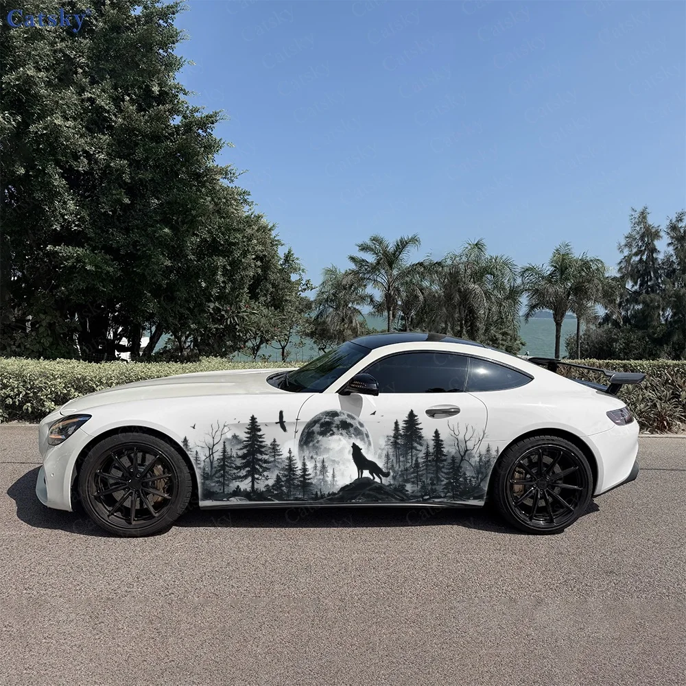 2Pcs Howling wolves under the moon Car Body Side Stickers, Automotive Door Side Graphics for Cars, Car Decoration Accessory
2Pcs Howling wolves under the moon Car Body Side Stickers, Automotive Door Side Graphics for Cars, Car Decoration Accessory