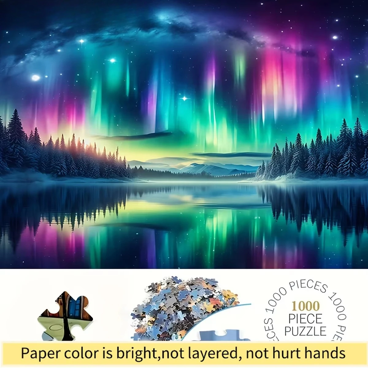 1 Box of Northern Lights Scene Puzzle, 500/1000/1200/2000PCS Puzzle Leisure, DIY Lovers, Suitable for Living Room, Study,
1 Box of Northern Lights Scene Puzzle, 500/1000/1200/2000PCS Puzzle Leisure, DIY Lovers, Suitable for Living Room, Study,
