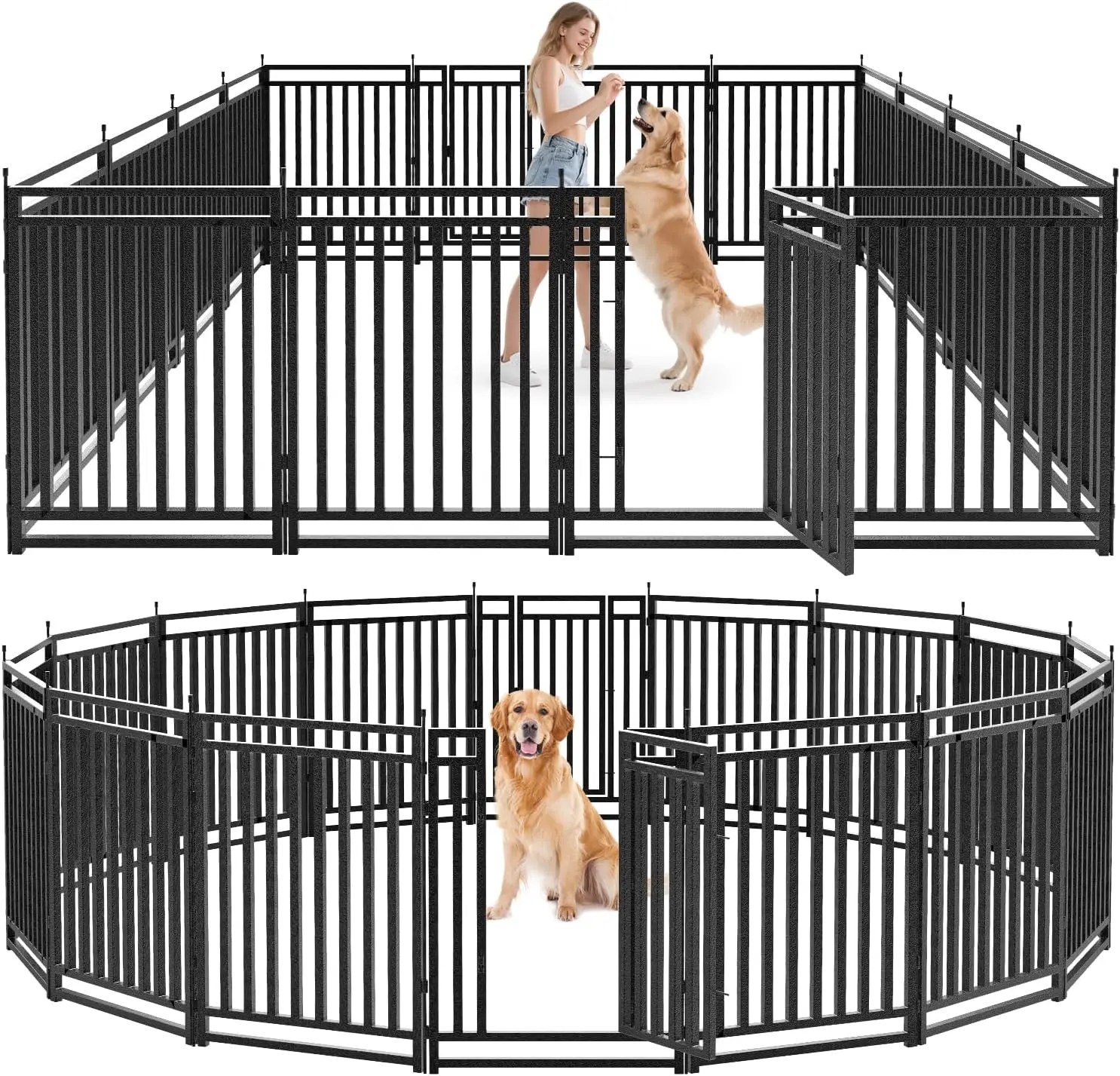 Dog Fence Outdoor for Yard Dog Playpen Indoor 40' Height 16 Panels Portable Puppy Playpen Dog Kennel for RV Camping(Black
Dog Fence Outdoor for Yard Dog Playpen Indoor 40' Height 16 Panels Portable Puppy Playpen Dog Kennel for RV Camping(Black