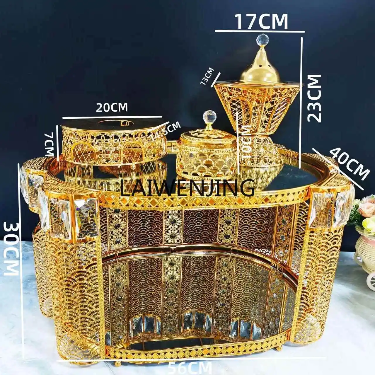 MJY European dining table set crystal column metal sugar cup grill dining table ornament
MJY European dining table set crystal column metal sugar cup grill dining table ornament