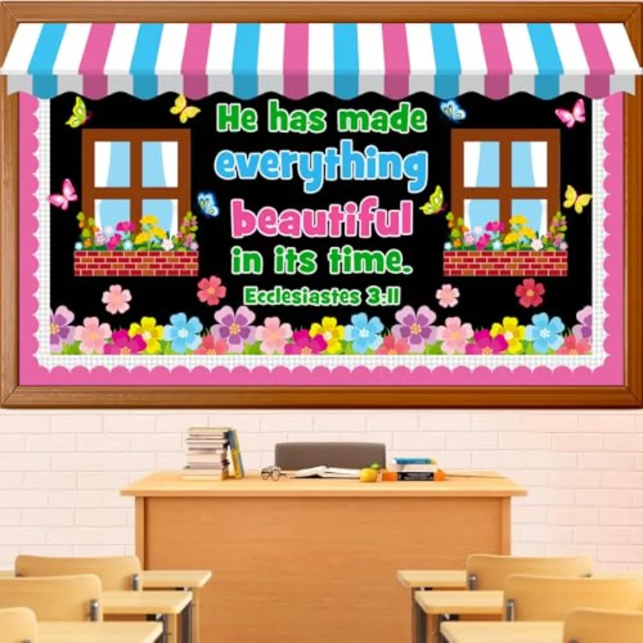 Spring Religious Bulletin Board Decoration Set Spring Flower Classroom Decorations Christian Floral Butterfly Bible Verse Cutou
Spring Religious Bulletin Board Decoration Set Spring Flower Classroom Decorations Christian Floral Butterfly Bible Verse Cutou