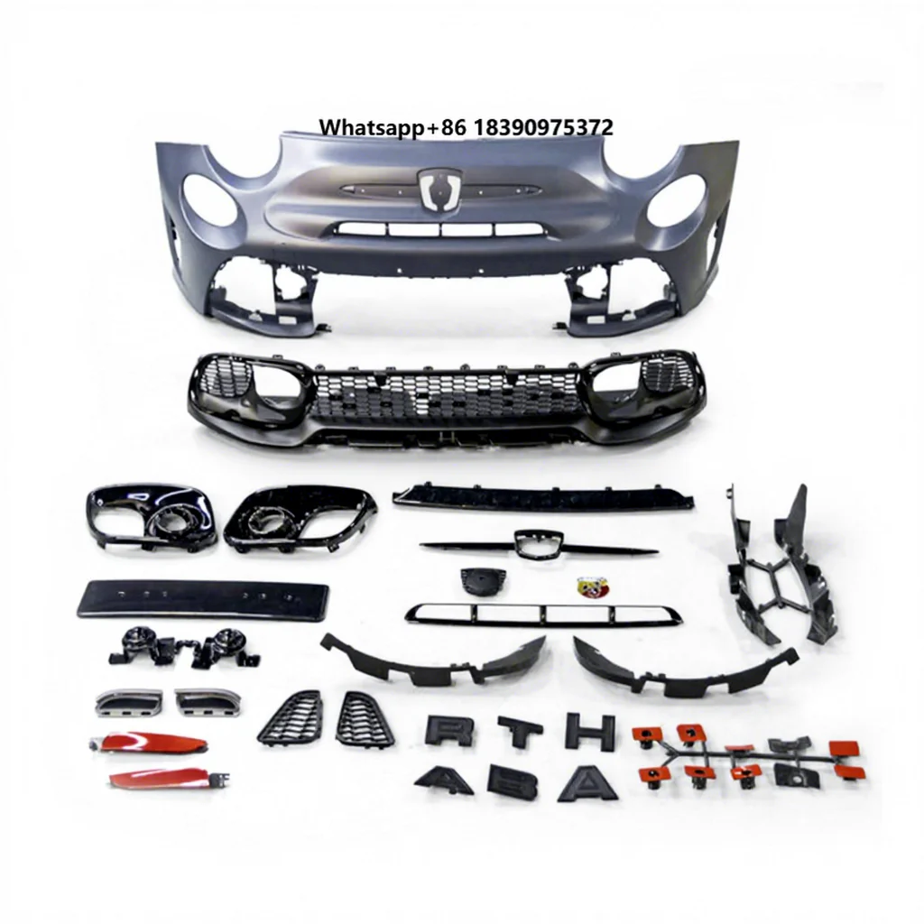New PP Material Bumper Kit for Fiat 500 2015+ Abarth Facelift S4 (EU 2016-2025) with Exhaust Cut-Outs Bolt-On Installation
New PP Material Bumper Kit for Fiat 500 2015+ Abarth Facelift S4 (EU 2016-2025) with Exhaust Cut-Outs Bolt-On Installation