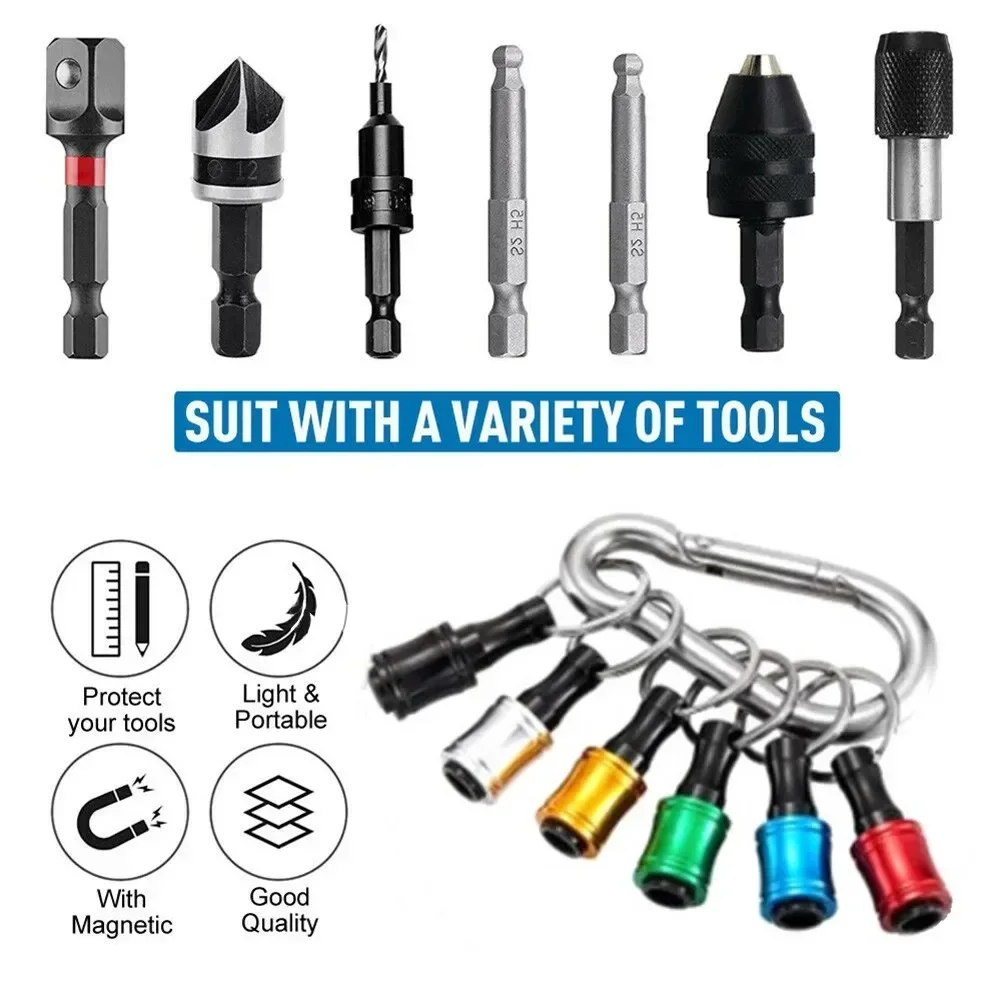 6pcs 1/4inch Hex Shank Screwdriver Bits Holder Extension Bar Tough Keychain Drill Screw Adapter Quick Release Driver Keyring
6pcs 1/4inch Hex Shank Screwdriver Bits Holder Extension Bar Tough Keychain Drill Screw Adapter Quick Release Driver Keyring