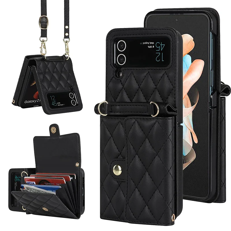 Luxury Leather Wallet Flip Case for Samsung Z Flip5 zflip4 zflip3 card bag crossbody protector mobile cover
Luxury Leather Wallet Flip Case for Samsung Z Flip5 zflip4 zflip3 card bag crossbody protector mobile cover