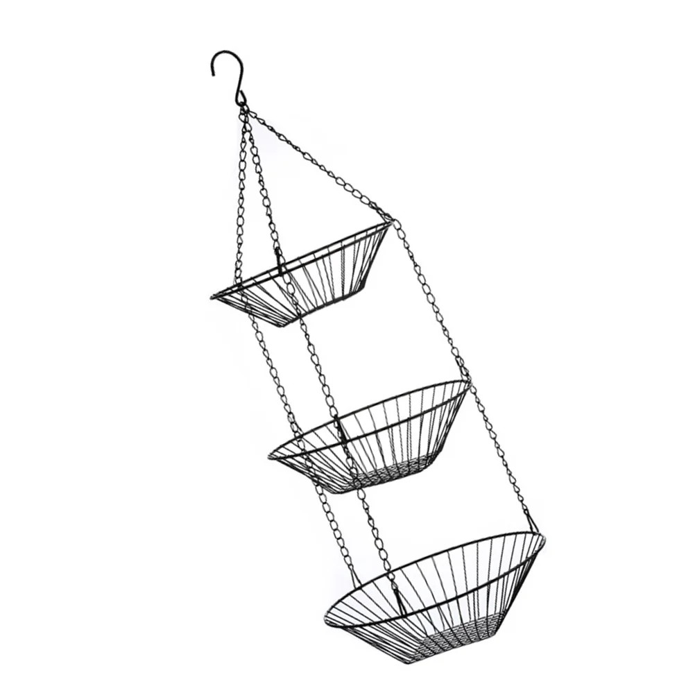 Iron Hanging Fruit Basket Hollow Design Three layer Storage Baskets Kitchen Living Room Snack Tray Breathing Fresh Keeping
Iron Hanging Fruit Basket Hollow Design Three layer Storage Baskets Kitchen Living Room Snack Tray Breathing Fresh Keeping