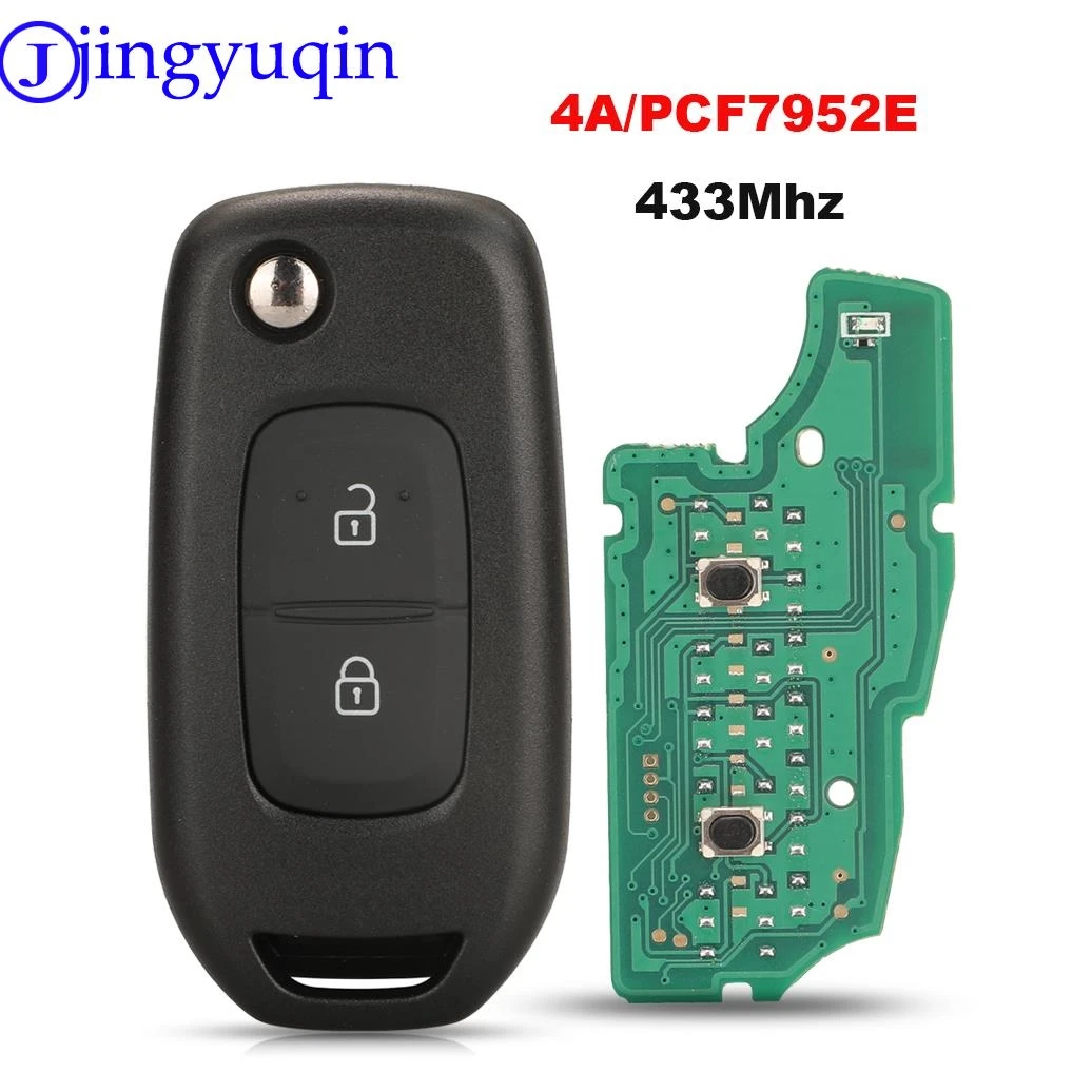 Jingyuqin 2 кнопки дистанционного ключа автомобиля для Renault Duster Megane Duster Sandero Kangdoo Captur Twingo 4A/PCF7952E чип 433 МГц
Jingyuqin 2 кнопки дистанционного ключа автомобиля для Renault Duster Megane Duster Sandero Kangdoo Captur Twingo 4A/PCF7952E чип 433 МГц