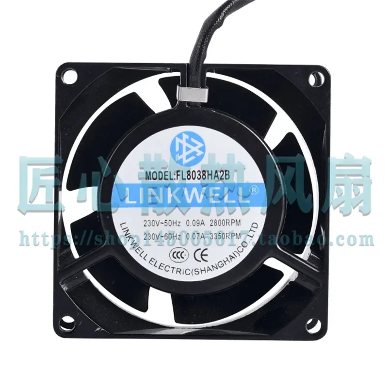 for LINKWELL FL8038HA2B AC 230V 80x80x38mm Full Metal Cooling Fan
for LINKWELL FL8038HA2B AC 230V 80x80x38mm Full Metal Cooling Fan