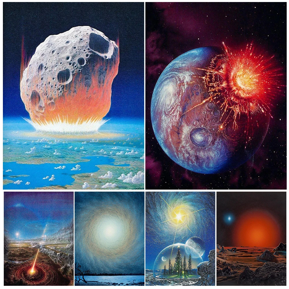 Meteorite Hits Earth Abstract Wall Art Canvas Painting Planet Collision Natural Disaster Vintage Art Poster And Print Home Decor
Meteorite Hits Earth Abstract Wall Art Canvas Painting Planet Collision Natural Disaster Vintage Art Poster And Print Home Decor