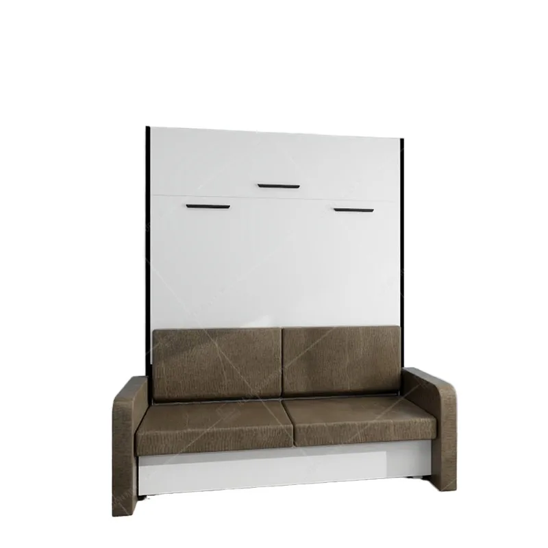 Wall-mounted Murphy bed multifunctional integrated furniture with wardrobe and sofa
Wall-mounted Murphy bed multifunctional integrated furniture with wardrobe and sofa