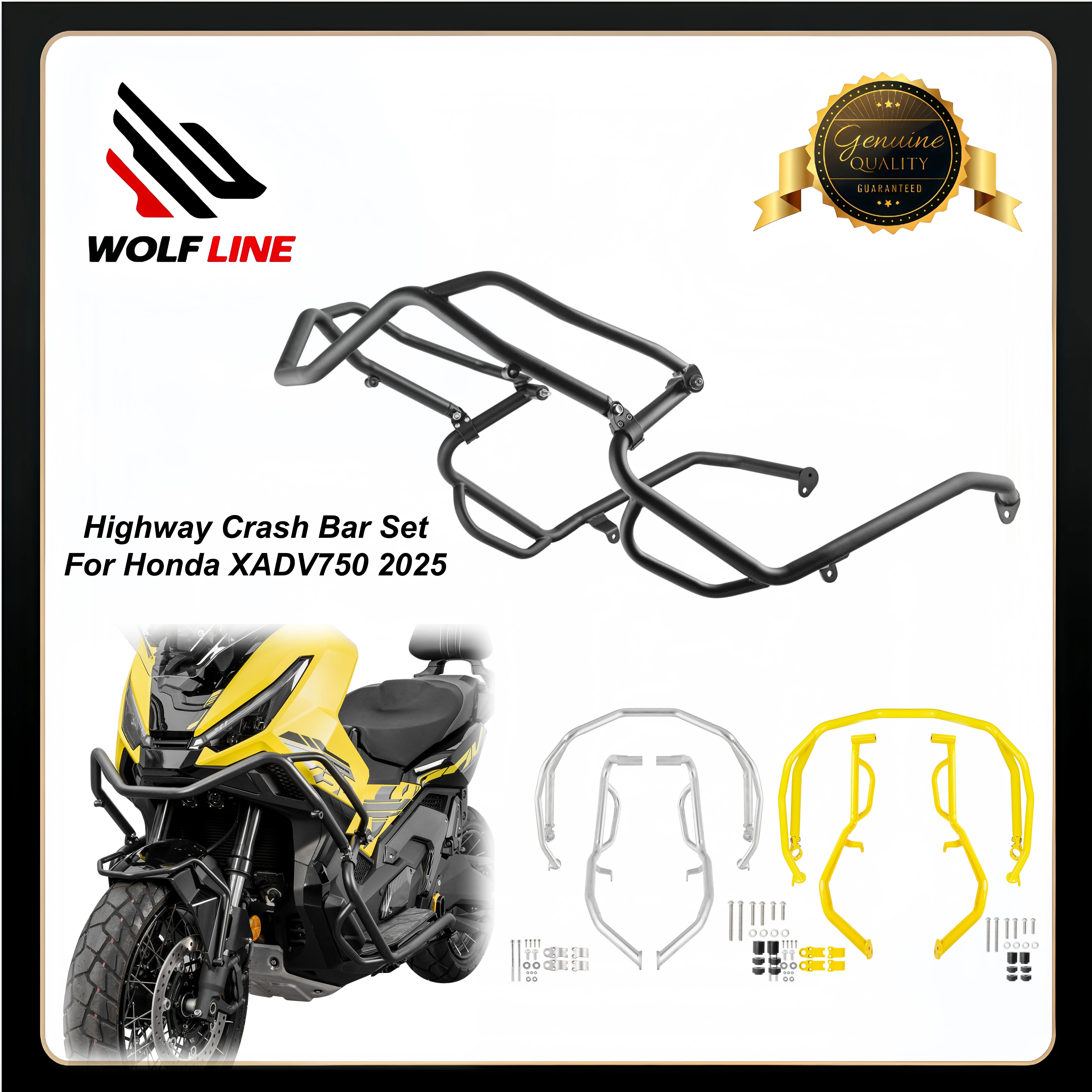 WOLFLINE Engine Guard Bumper Set for Honda XADV750 XADV 750 X-ADV750 2025 Highway Crash Bar Stung Cage Accesorios Moto
WOLFLINE Engine Guard Bumper Set for Honda XADV750 XADV 750 X-ADV750 2025 Highway Crash Bar Stung Cage Accesorios Moto