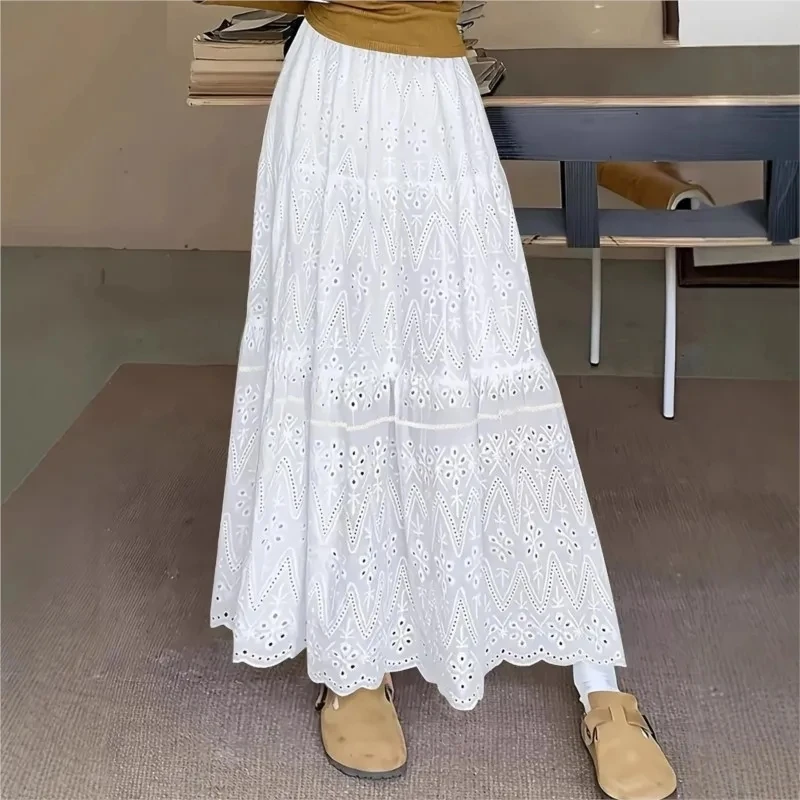 High-waisted Sheer Solid Color A-line Elastic Waist Skirt Women's Summer New Elegant Formal Party Vacation Versatile Maxi Dress
High-waisted Sheer Solid Color A-line Elastic Waist Skirt Women's Summer New Elegant Formal Party Vacation Versatile Maxi Dress