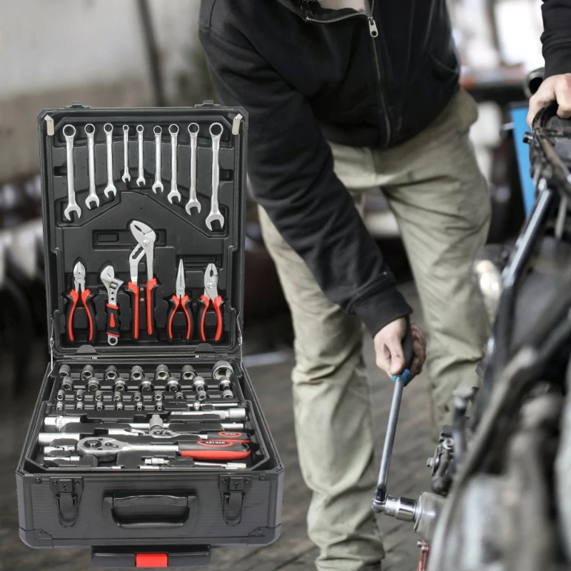 899pcs Home Repair Tool Set Kit, Toolbox Storage Case with 4 Drawers, General Household Tool Kit with Rolling Tool Box
899pcs Home Repair Tool Set Kit, Toolbox Storage Case with 4 Drawers, General Household Tool Kit with Rolling Tool Box