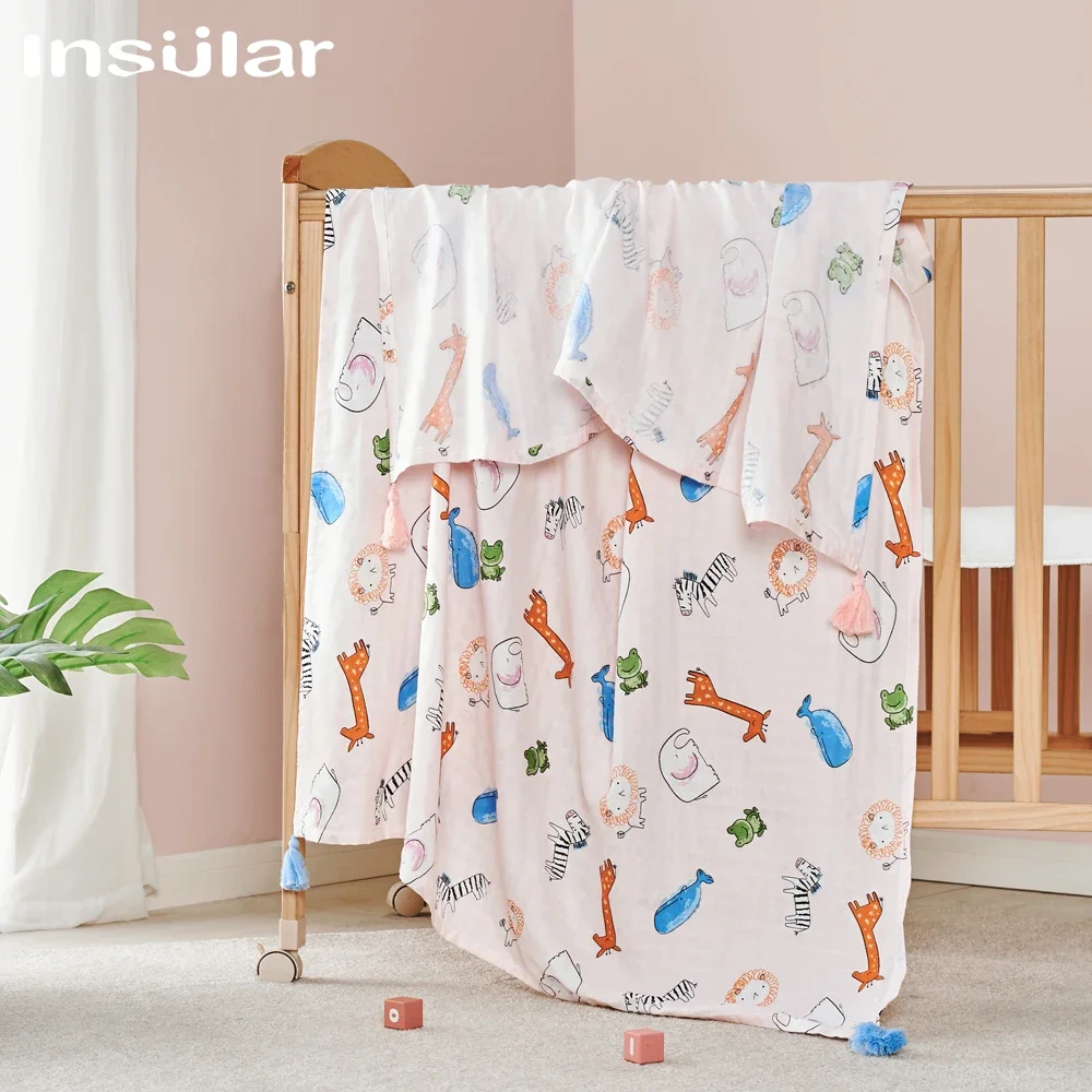 INSULAR Kid Bath Towel Infant Soft Wrap Cloth Muslin Baby Blanket Newborn Cotton Swaddle Organic Fabric Tassel Summer 110x156CM
INSULAR Kid Bath Towel Infant Soft Wrap Cloth Muslin Baby Blanket Newborn Cotton Swaddle Organic Fabric Tassel Summer 110x156CM
