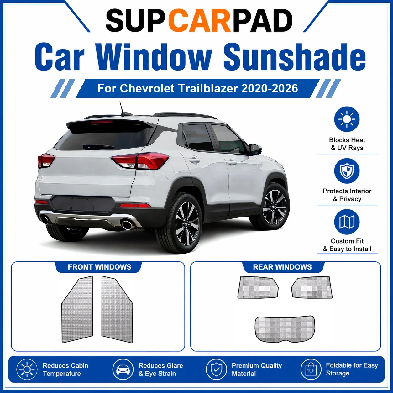 For Chevrolet - Chevrolet Trailblazer 2020-2026 Full Set Car Window Sunshades UV Block Privacy Heat Insulated Foldable Car Curta
For Chevrolet - Chevrolet Trailblazer 2020-2026 Full Set Car Window Sunshades UV Block Privacy Heat Insulated Foldable Car Curta