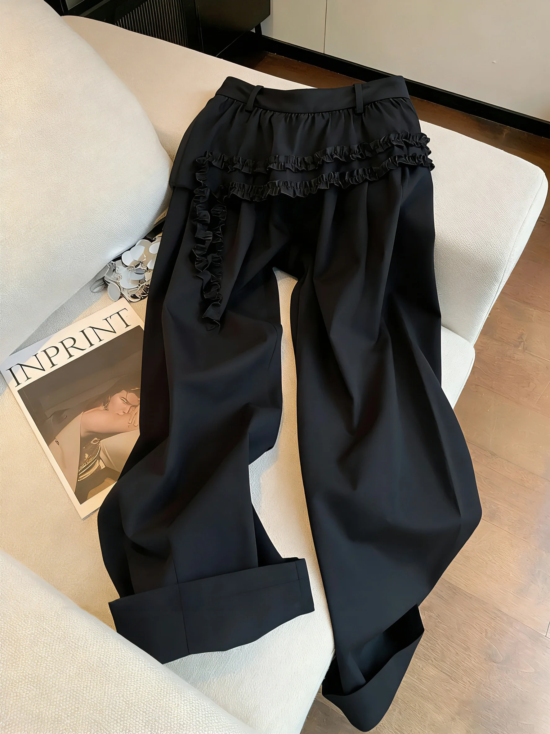 Elegant Wood Grain Splicing High Waist Casual Pants Women's Summer High End Commute Versatile Wide Leg Pants
Elegant Wood Grain Splicing High Waist Casual Pants Women's Summer High End Commute Versatile Wide Leg Pants