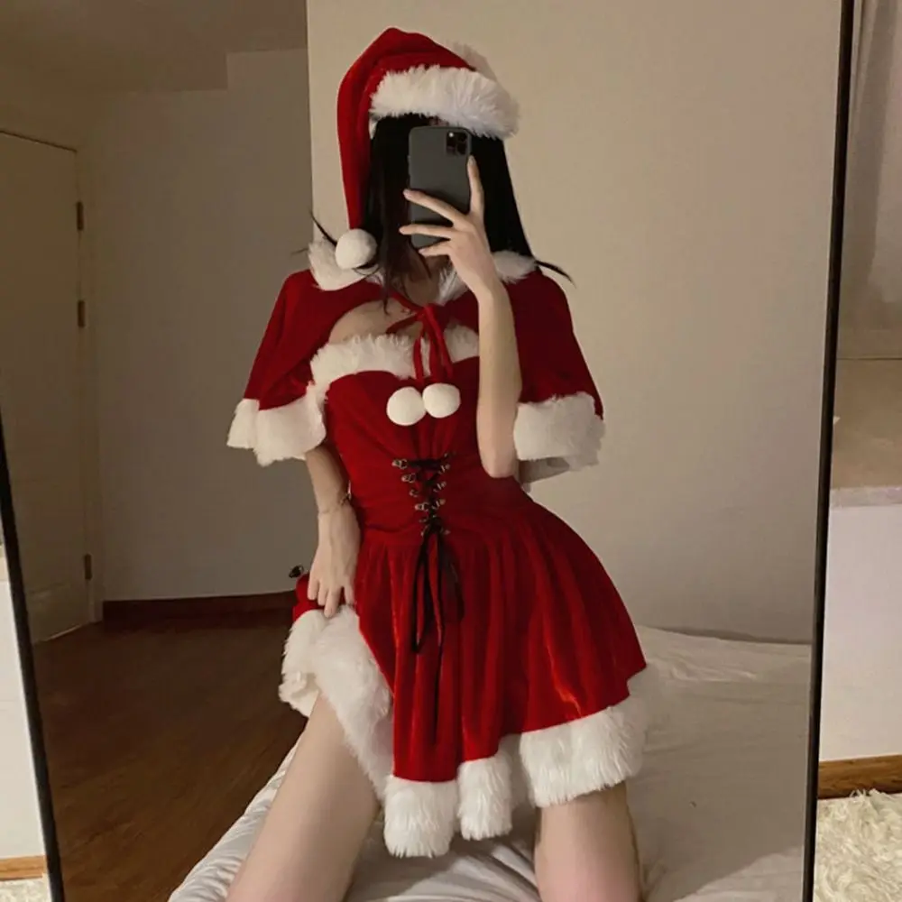 New Red Velvet Christmas Dress Costume Favor Xmas Santa Claus Coat Carnival Party Claus Dress for Women
New Red Velvet Christmas Dress Costume Favor Xmas Santa Claus Coat Carnival Party Claus Dress for Women