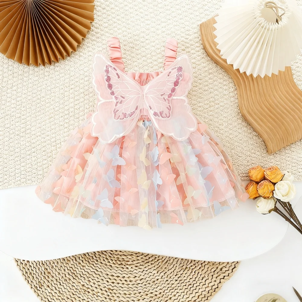 Baby Girl Dress Summer All-Over Print Bow Tulle Strapless Girl Dress Adorable Wedding Flower Girl Outfit
Baby Girl Dress Summer All-Over Print Bow Tulle Strapless Girl Dress Adorable Wedding Flower Girl Outfit