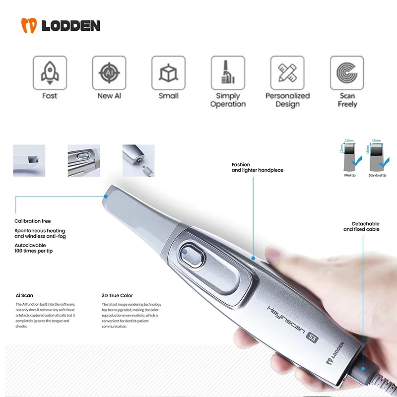 Стоматологический внутриротовой сканер LODDEN, 3D-дисплей, внутриротовая оральная камера, стоматологическое цифровое оборудование для сканирования с искусственным интеллектом, прибор для оттисков
Стоматологический внутриротовой сканер LODDEN, 3D-дисплей, внутриротовая оральная камера, стоматологическое цифровое оборудование для сканирования с искусственным интеллектом, прибор для оттисков