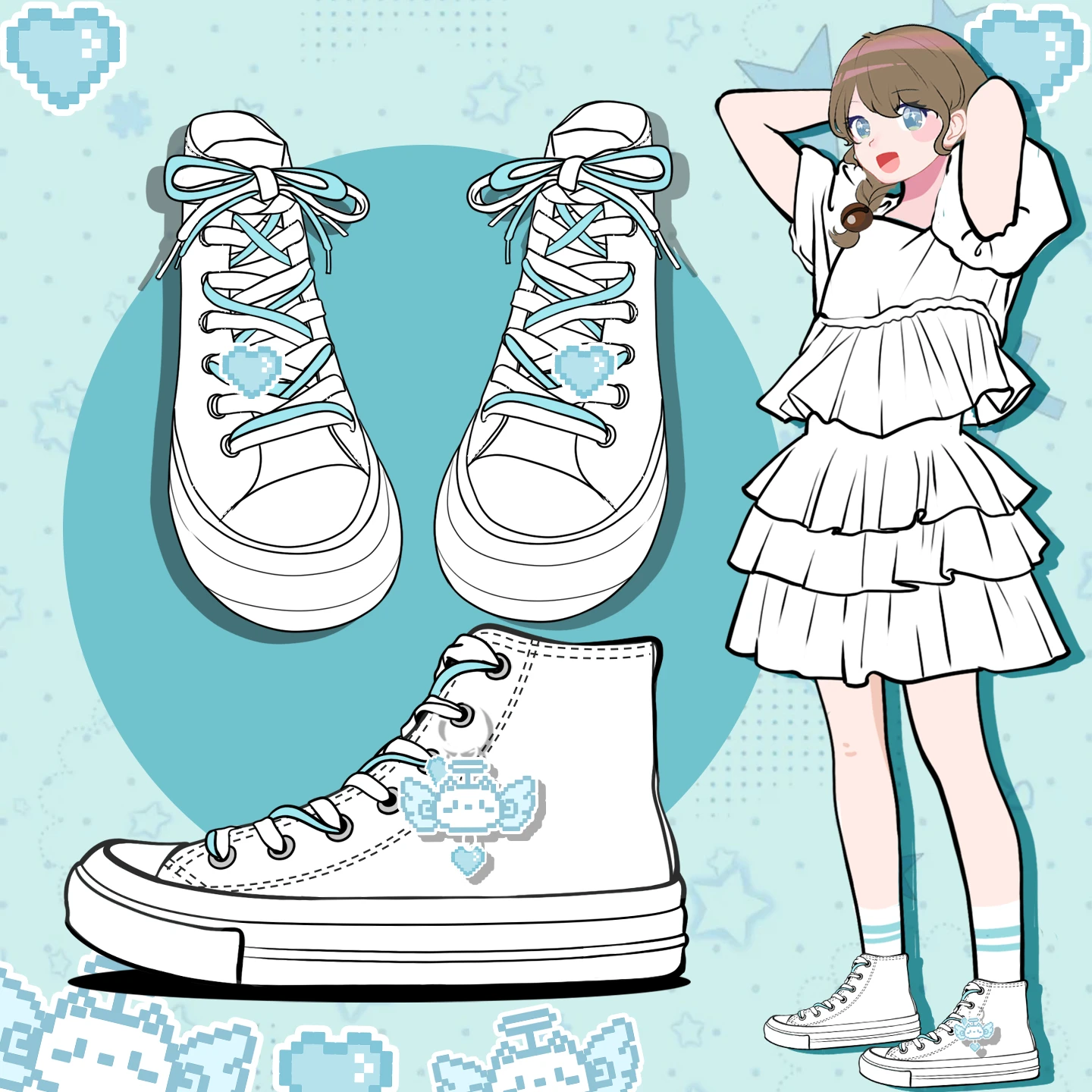 Amy and Michael 2026 New Lovely Girls Students Casual Sneakers White High Top Canvas Shoes Cute Woman Vulcanized Shoes
Amy and Michael 2026 New Lovely Girls Students Casual Sneakers White High Top Canvas Shoes Cute Woman Vulcanized Shoes