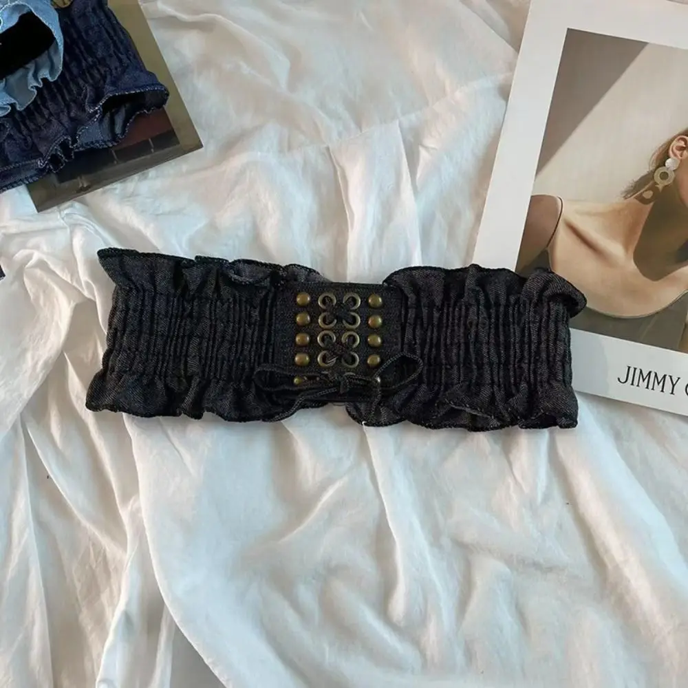 Cloth Denim Stretchy Cummerbunds High Waist Dress Girdle Female Waistband Lace Elastic Wide Waist Belt Clothing Accessories
Cloth Denim Stretchy Cummerbunds High Waist Dress Girdle Female Waistband Lace Elastic Wide Waist Belt Clothing Accessories