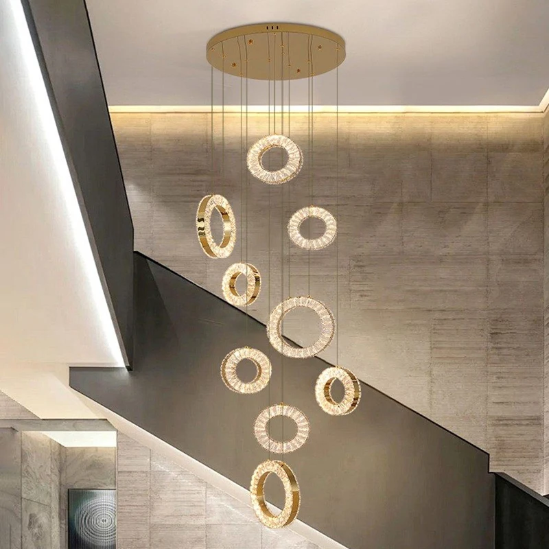 Modern Crystal stair chandelier lights indoor lighting Ceiling lamp hanging light led Chandeliers for living room indoor lightin
Modern Crystal stair chandelier lights indoor lighting Ceiling lamp hanging light led Chandeliers for living room indoor lightin