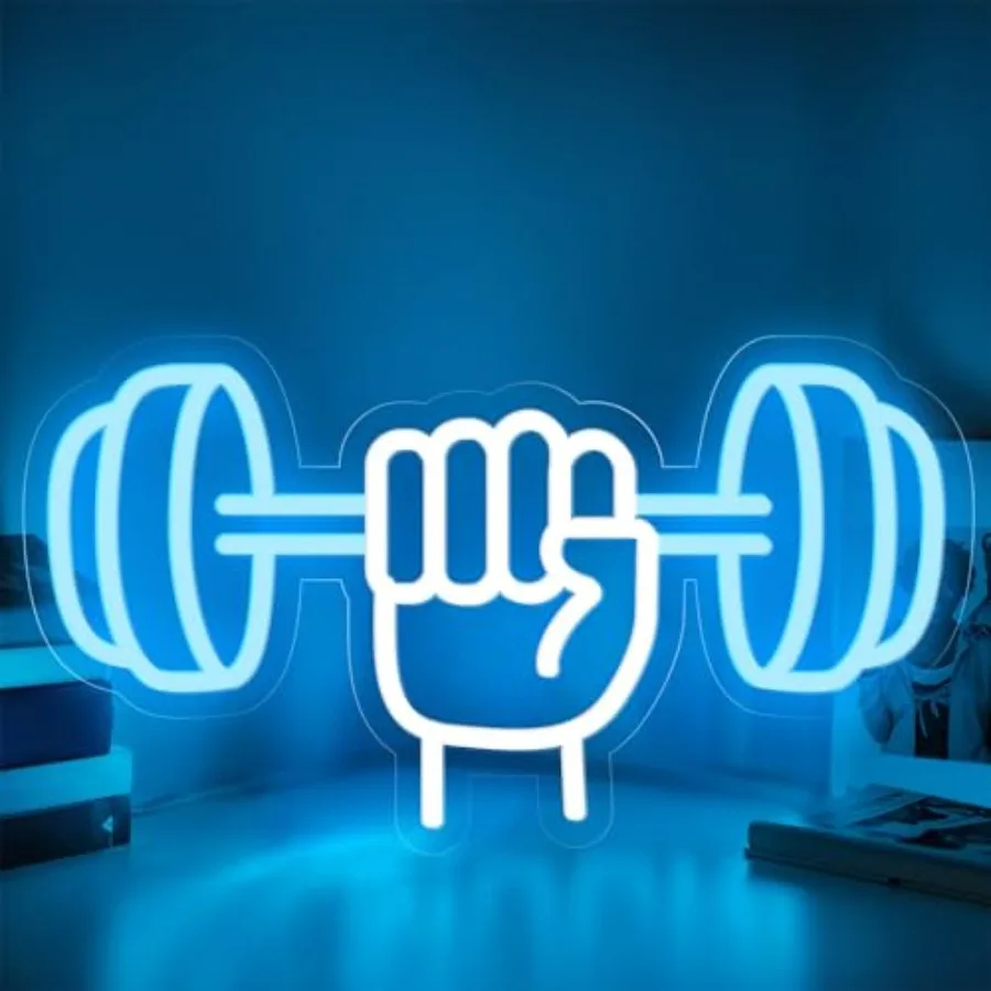 Gym Neon Sign, Led Dumbbell Neon Signs Decor Dimmable Light Neon Sign, Powered by USB Sports Neon Signs for Gym Wall Art Birthd
Gym Neon Sign, Led Dumbbell Neon Signs Decor Dimmable Light Neon Sign, Powered by USB Sports Neon Signs for Gym Wall Art Birthd