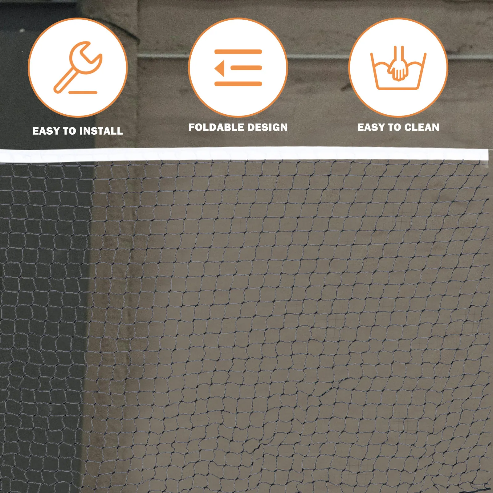 Easy-Clean Reusable Badminton Net Portable Lightweight Compact Folding Sports Ball Net for Outdoor Indoor Backyard Pool
Easy-Clean Reusable Badminton Net Portable Lightweight Compact Folding Sports Ball Net for Outdoor Indoor Backyard Pool