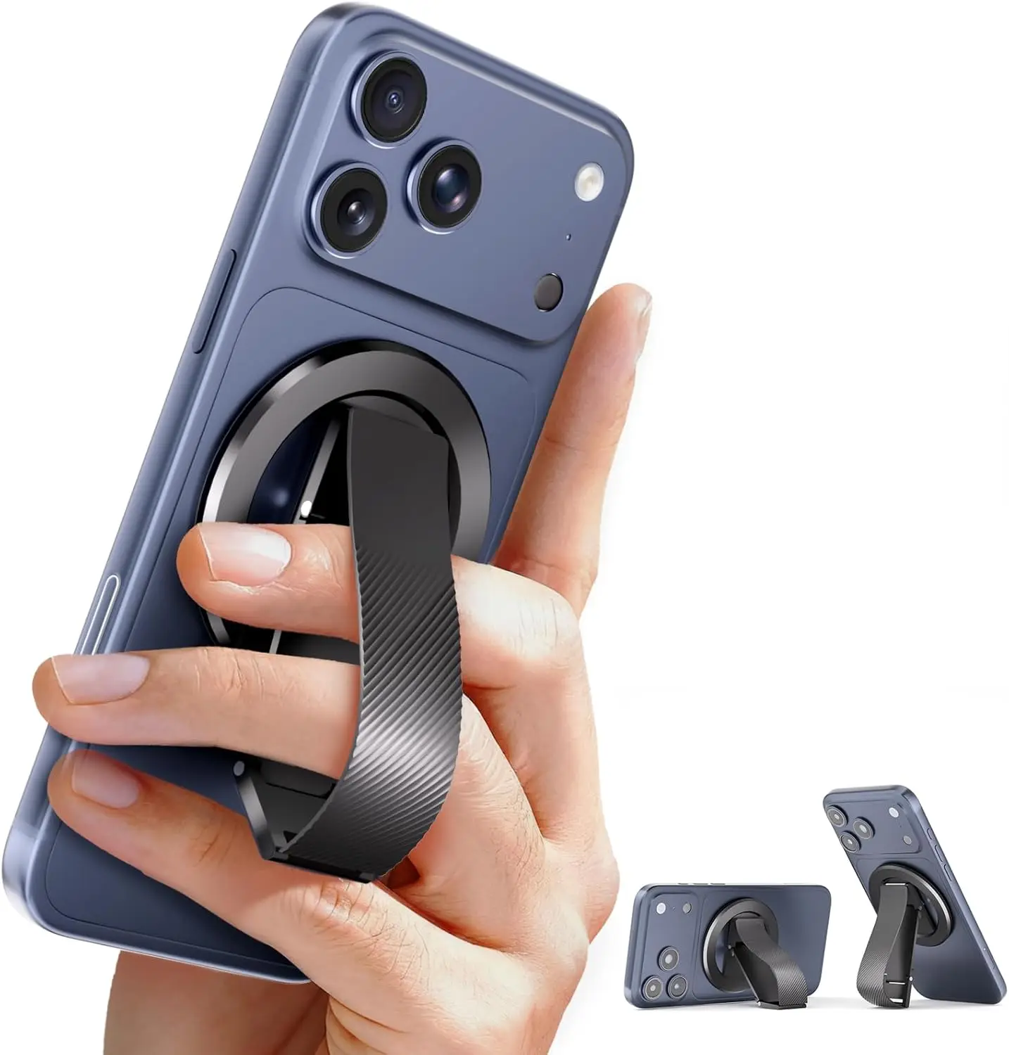 MagSafe Phone Grip with Silicone Strap, 360° Rotating Stand for iPhone 17/16/15/14/13/12
MagSafe Phone Grip with Silicone Strap, 360° Rotating Stand for iPhone 17/16/15/14/13/12