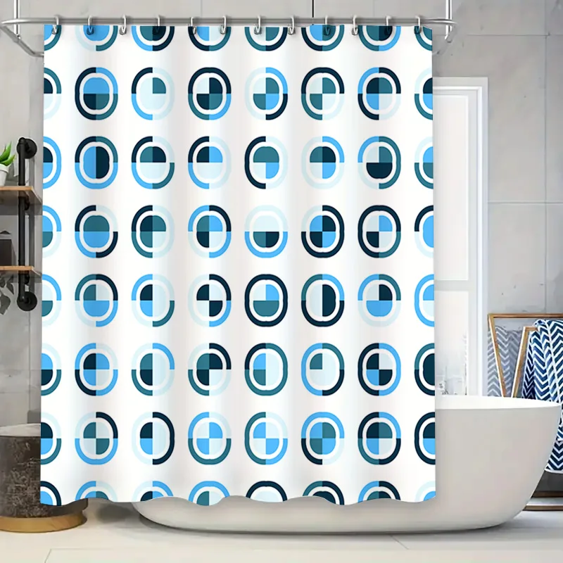 Modern Blue White Circle Shower Curtain Waterproof Washable Bathroom Decor Customize Size
Modern Blue White Circle Shower Curtain Waterproof Washable Bathroom Decor Customize Size