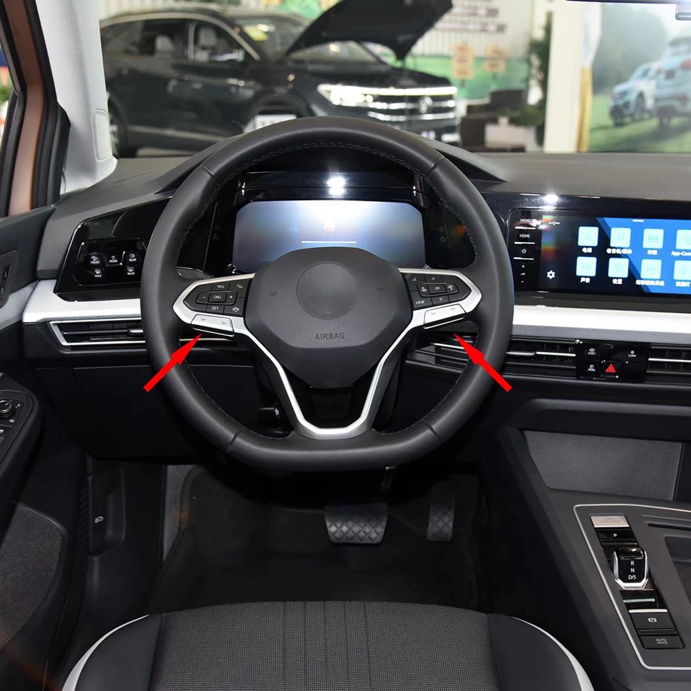 Автомобильный чехол на руль, декоративная рамка, наклейка для Volkswagen VW Golf 8 MK8 2021 2022 2023, аксессуары для интерьера
Автомобильный чехол на руль, декоративная рамка, наклейка для Volkswagen VW Golf 8 MK8 2021 2022 2023, аксессуары для интерьера