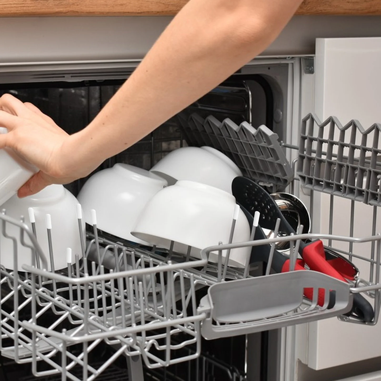 200Pcs Dishwasher Rack Protection Caps Premium Rubber Repair Kit End Covers Prevent Rust Injury Dishwasher Rack Repair