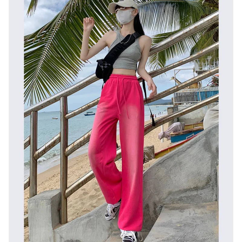 Women Bottoms Vintage Rose Red Tie Dye Casual Pants High Waist Wide Leg Straight Pants Fashion Street Baggy Feet Trouser Ladies
Women Bottoms Vintage Rose Red Tie Dye Casual Pants High Waist Wide Leg Straight Pants Fashion Street Baggy Feet Trouser Ladies