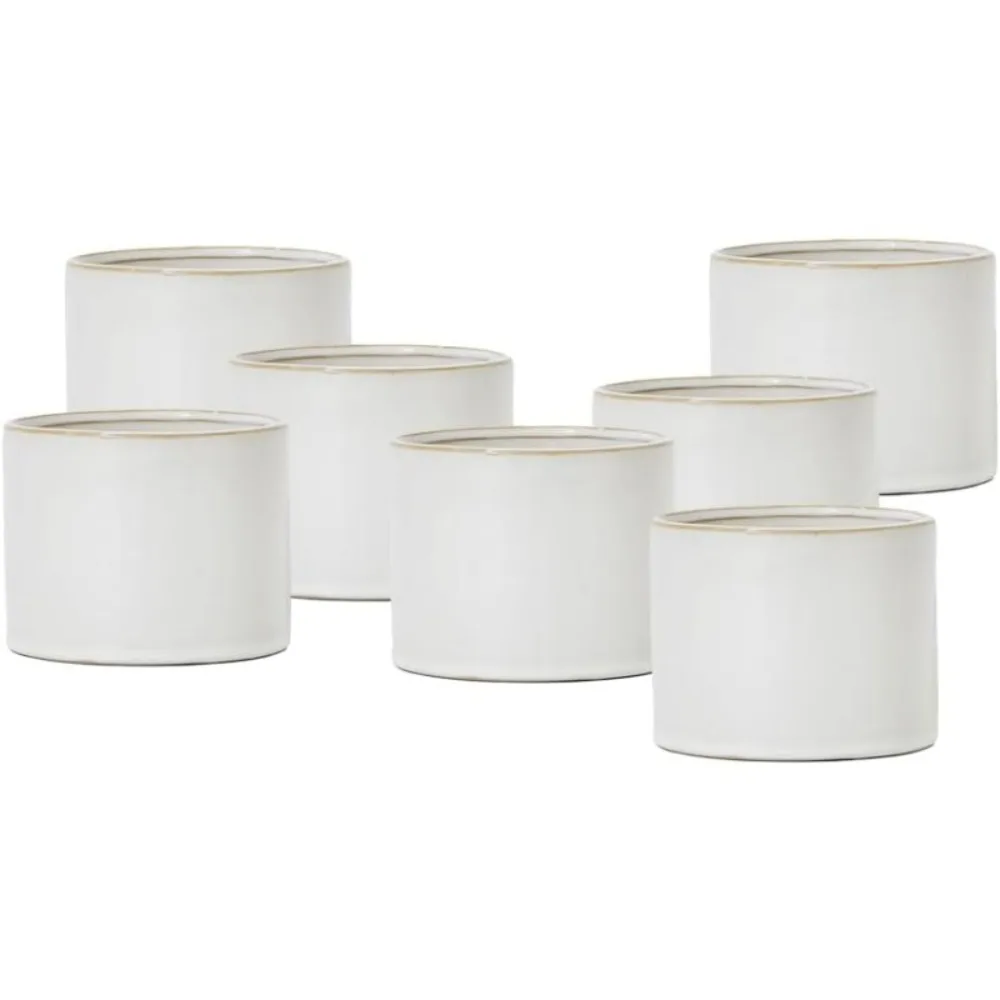 White Glazed Ceramic Flower Pot with Gold Rim - Modern Minimalist Planter for Home Decor, Weddings, and Office Organization
White Glazed Ceramic Flower Pot with Gold Rim - Modern Minimalist Planter for Home Decor, Weddings, and Office Organization