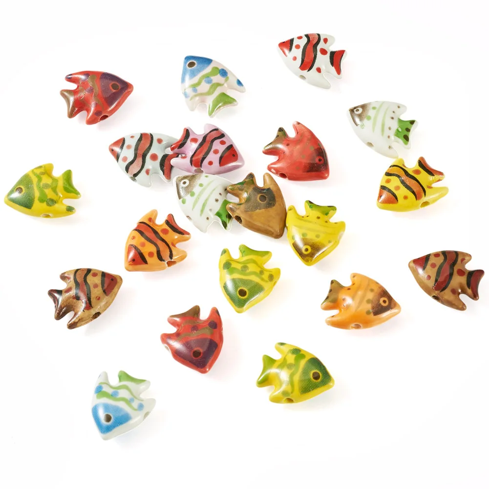 20pcs Handmade Famille Rose Porcelain Beads Fish Shape Ceramic Loose Beads For Jewelry Making DIY Bracelet Keychain Necklace
20pcs Handmade Famille Rose Porcelain Beads Fish Shape Ceramic Loose Beads For Jewelry Making DIY Bracelet Keychain Necklace
