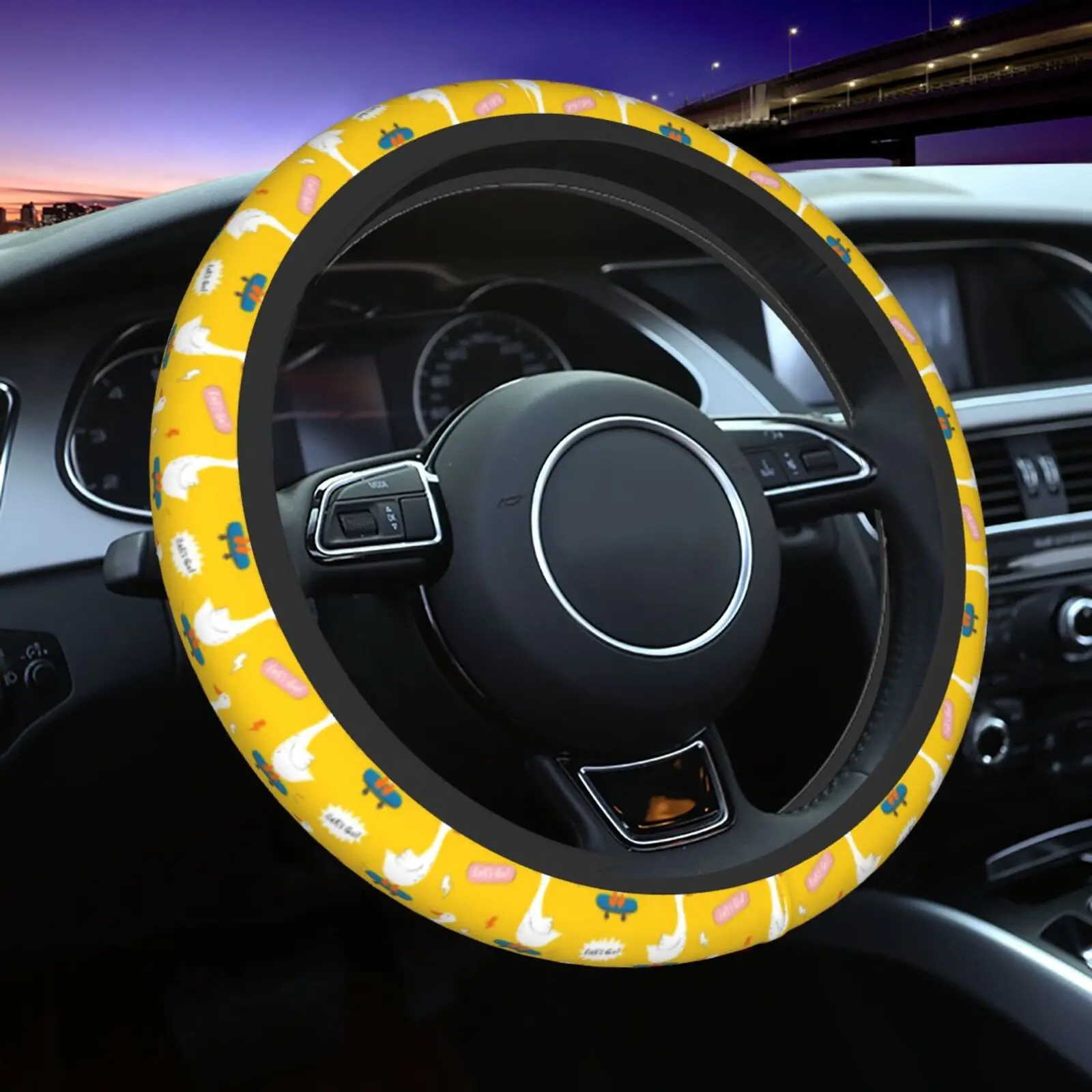 Interesting Duck Skateboarding Cartoon Pattern Car Steering Wheel Cover 37-38 Anti-slip Colorful Auto Decoration Car Accessories
Interesting Duck Skateboarding Cartoon Pattern Car Steering Wheel Cover 37-38 Anti-slip Colorful Auto Decoration Car Accessories